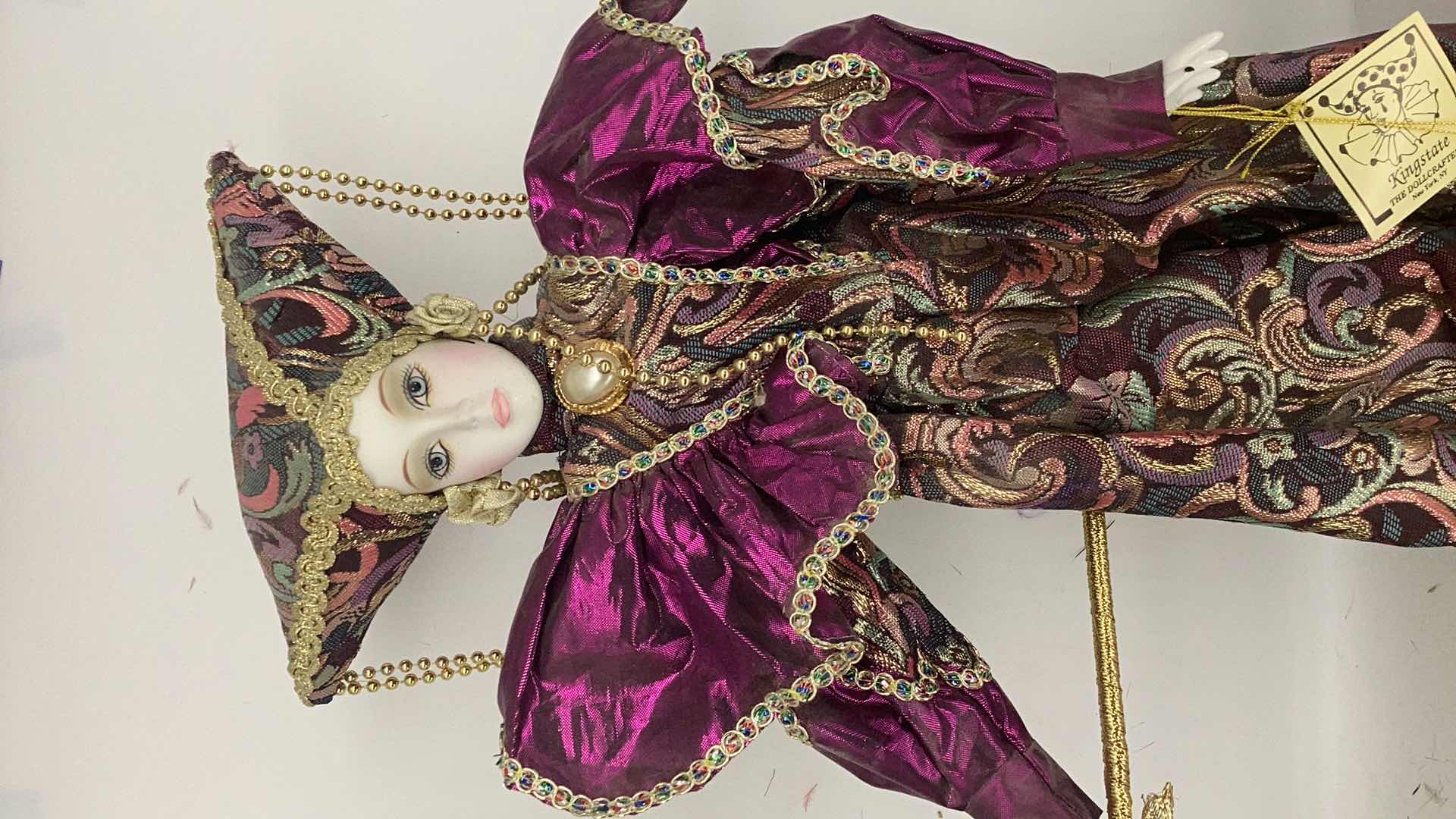 Photo 2 of KINGSTATE NY DANCING MASTER HAND PAINTER BISQUE PORCELAIN DOLL H19”