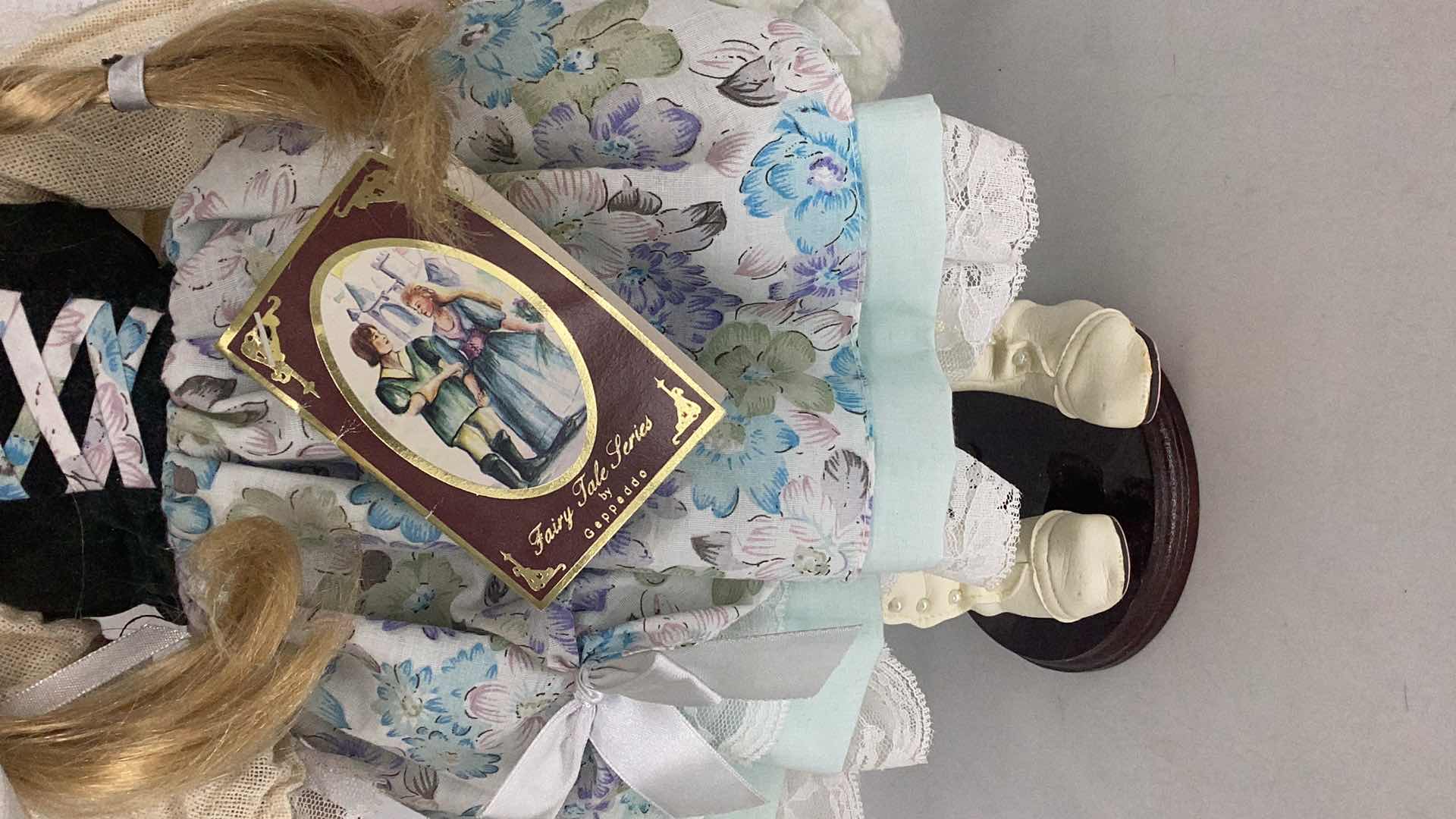 Photo 1 of COLLECTIBLE PORCELAIN LITTLE BO PEEP DOLL W SHEEP H 17”