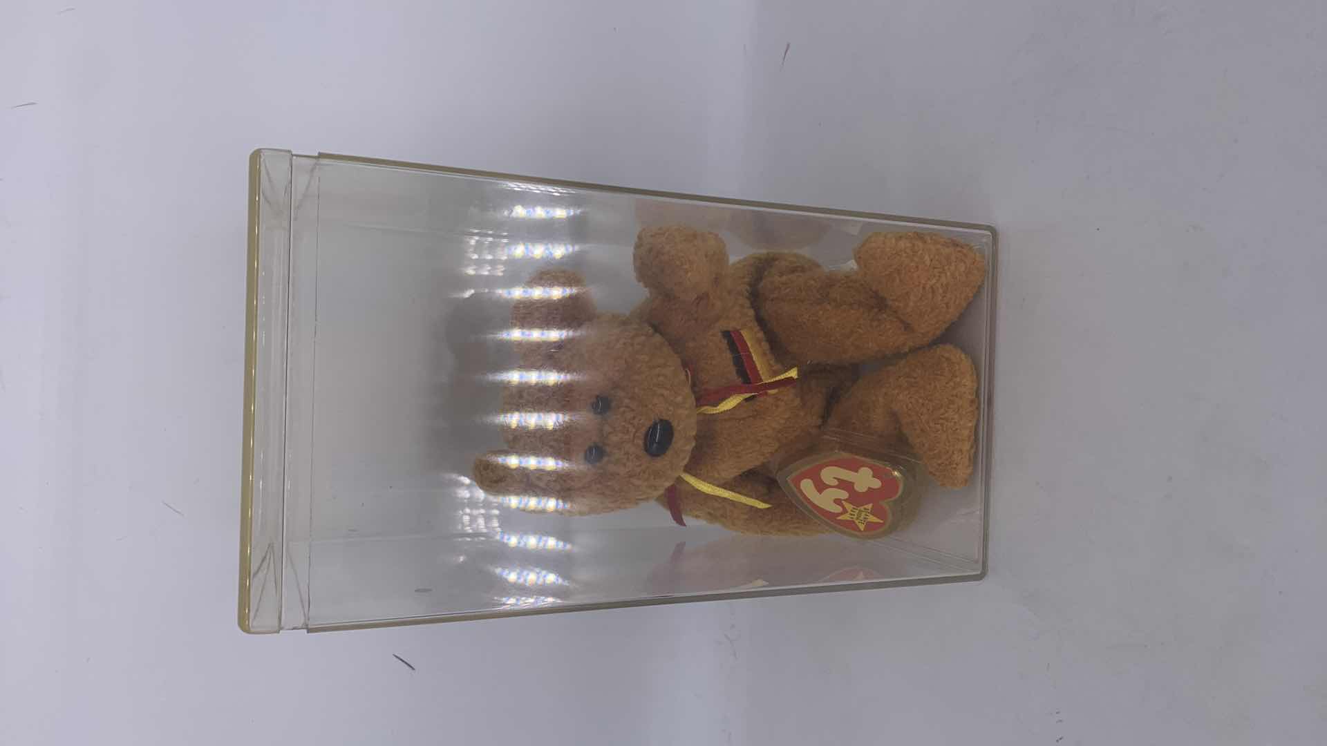 Photo 3 of NEW W TAGS RARE GERMANIA TY BEANIE IN CASE