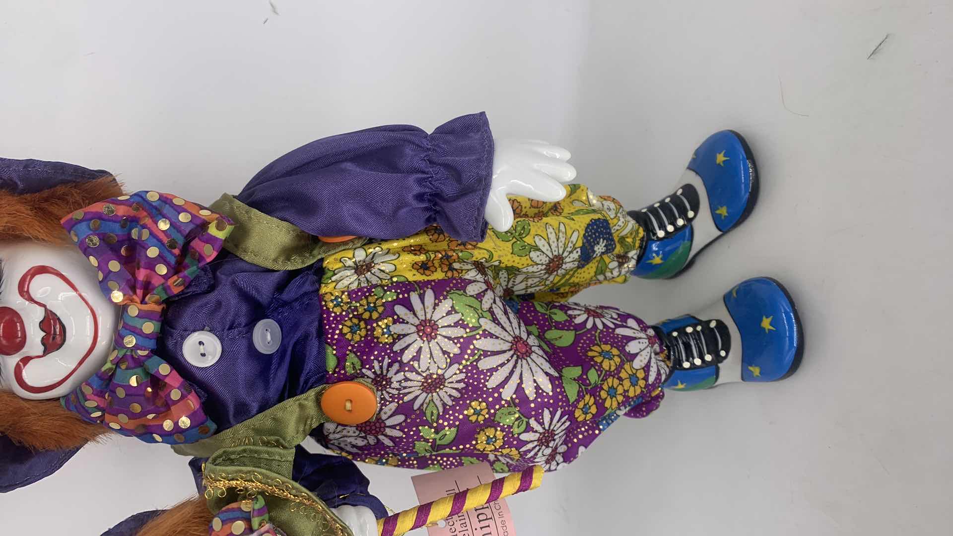 Photo 1 of COLLECTIBLE PORCELAIN CLOWN DOLL, H16”