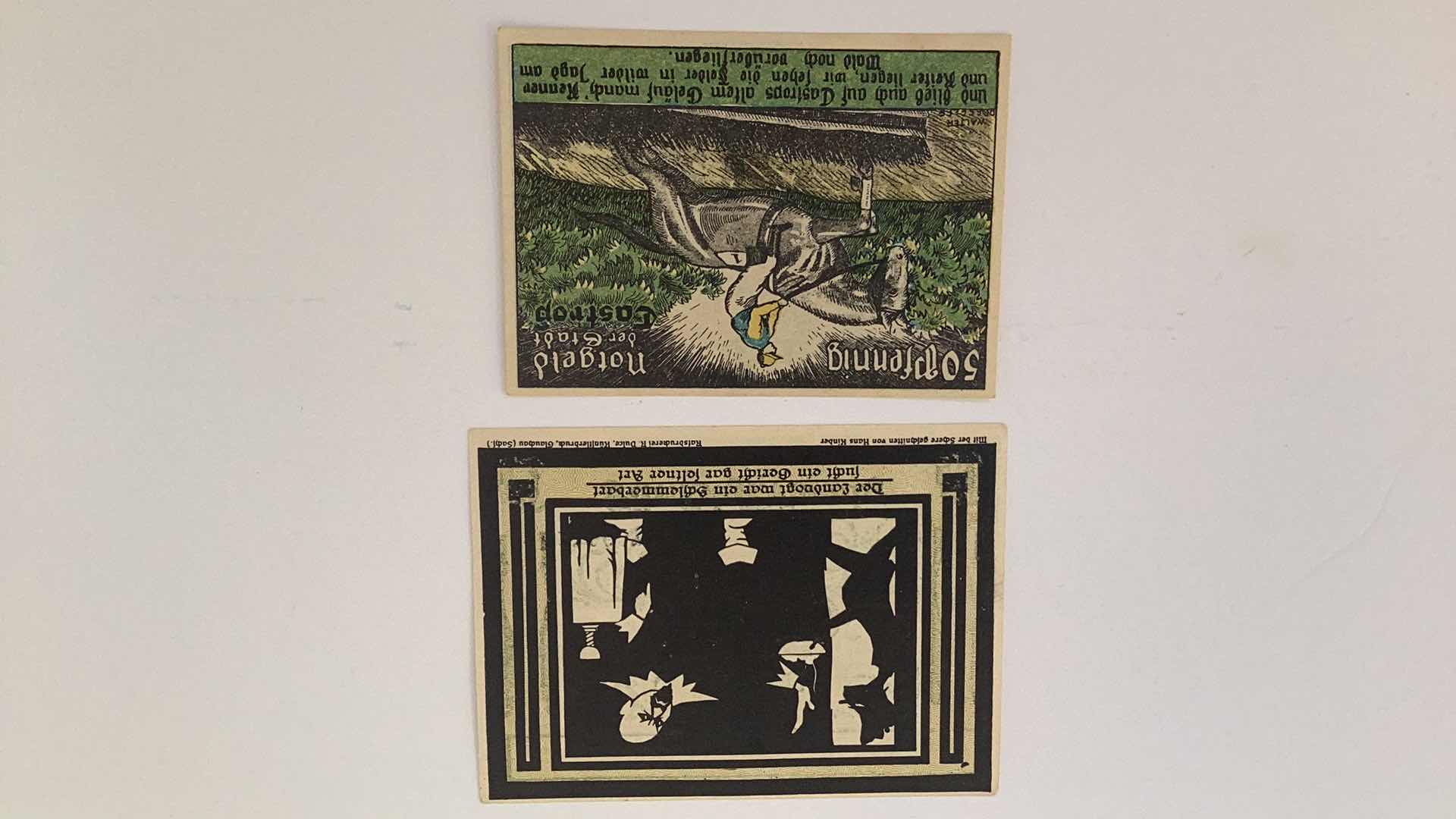 Photo 1 of 2 GERMAN AUERBACH 50 PFENNIG NOTES