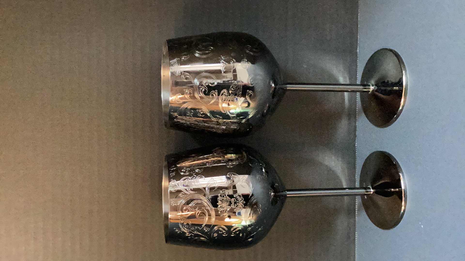 Photo 1 of 2 STAINLESS STEEL WINE GOBLETS