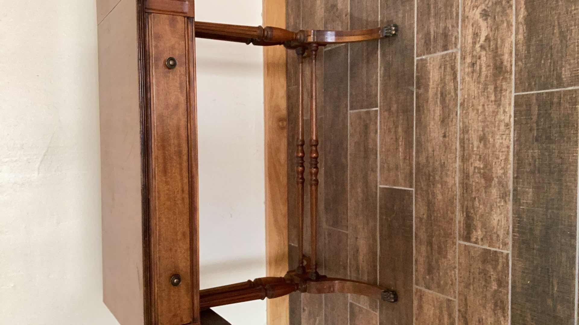 Photo 1 of VINTAGE ALL MAHOGANY DESK 49”x19” H28”