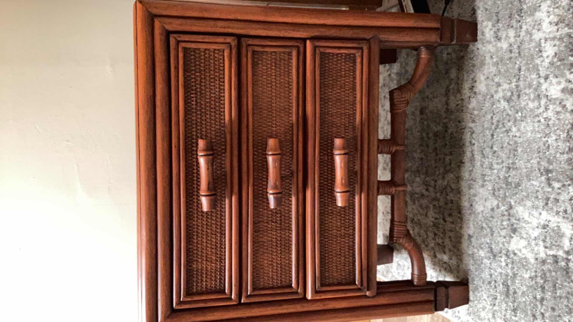 Photo 1 of RATTAN END TABLE 24”x16” H26”