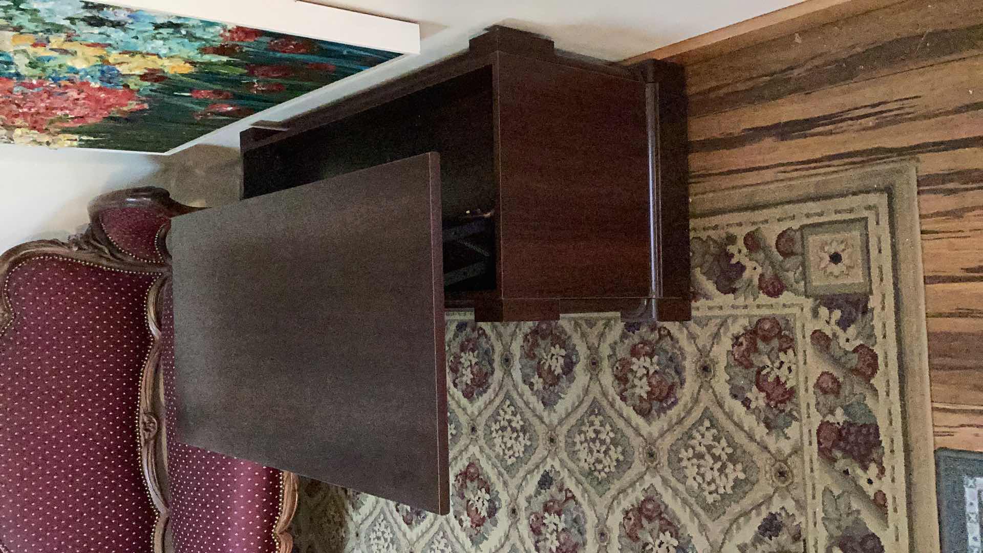 Photo 1 of MOVABLE TOP COCKTAIL TABLE 43” X 21” H 25”