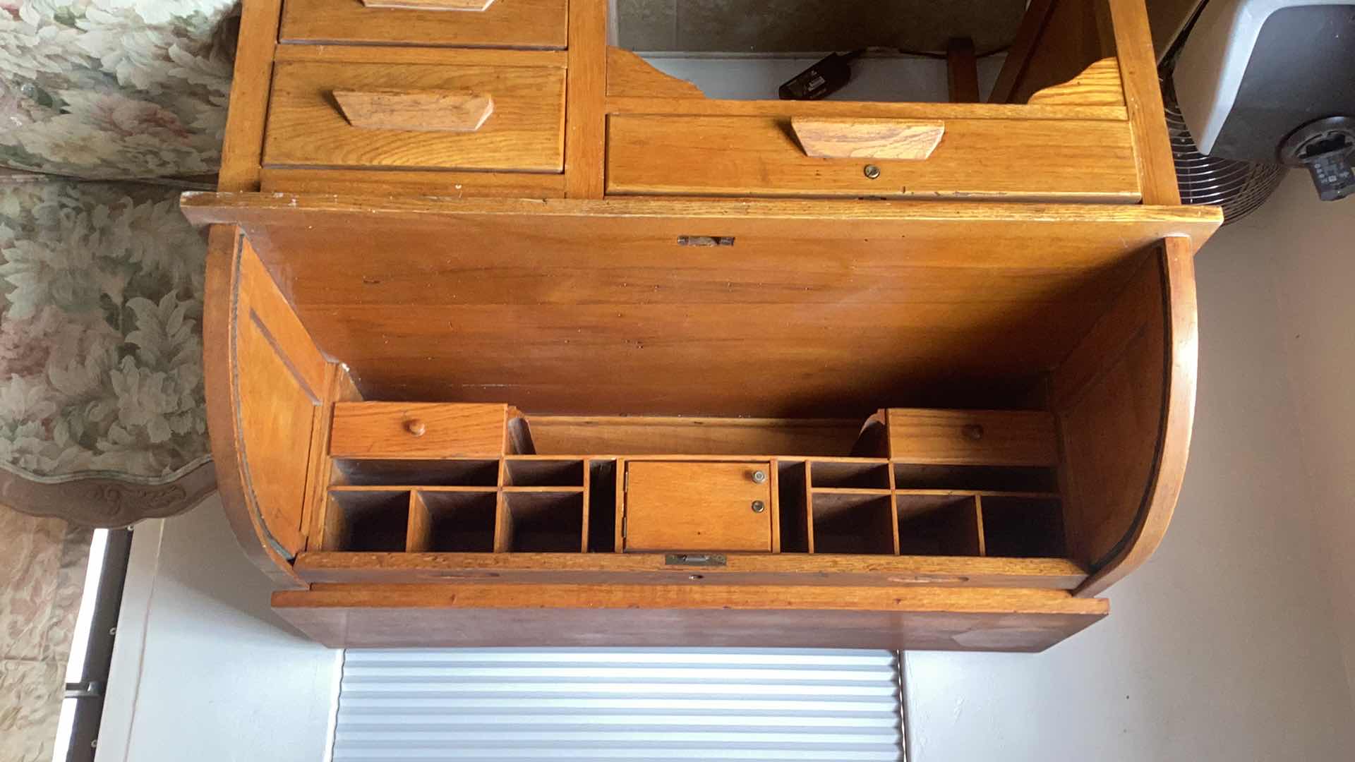 Photo 1 of VINTAGE ROOL TOP DESK 42” X 30” H 33”