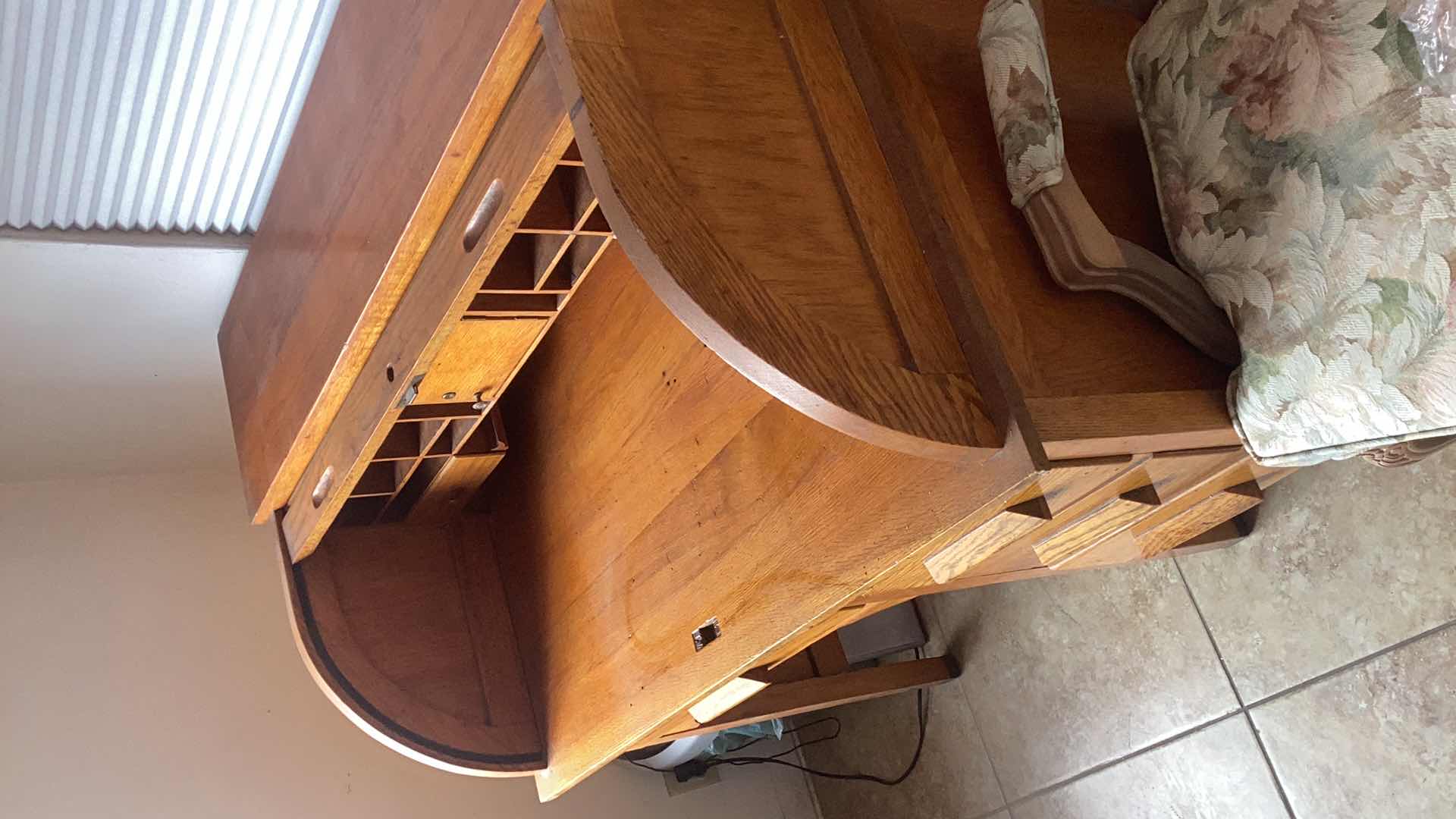 Photo 1 of VINTAGE ROOL TOP DESK 42” X 30” H 33”