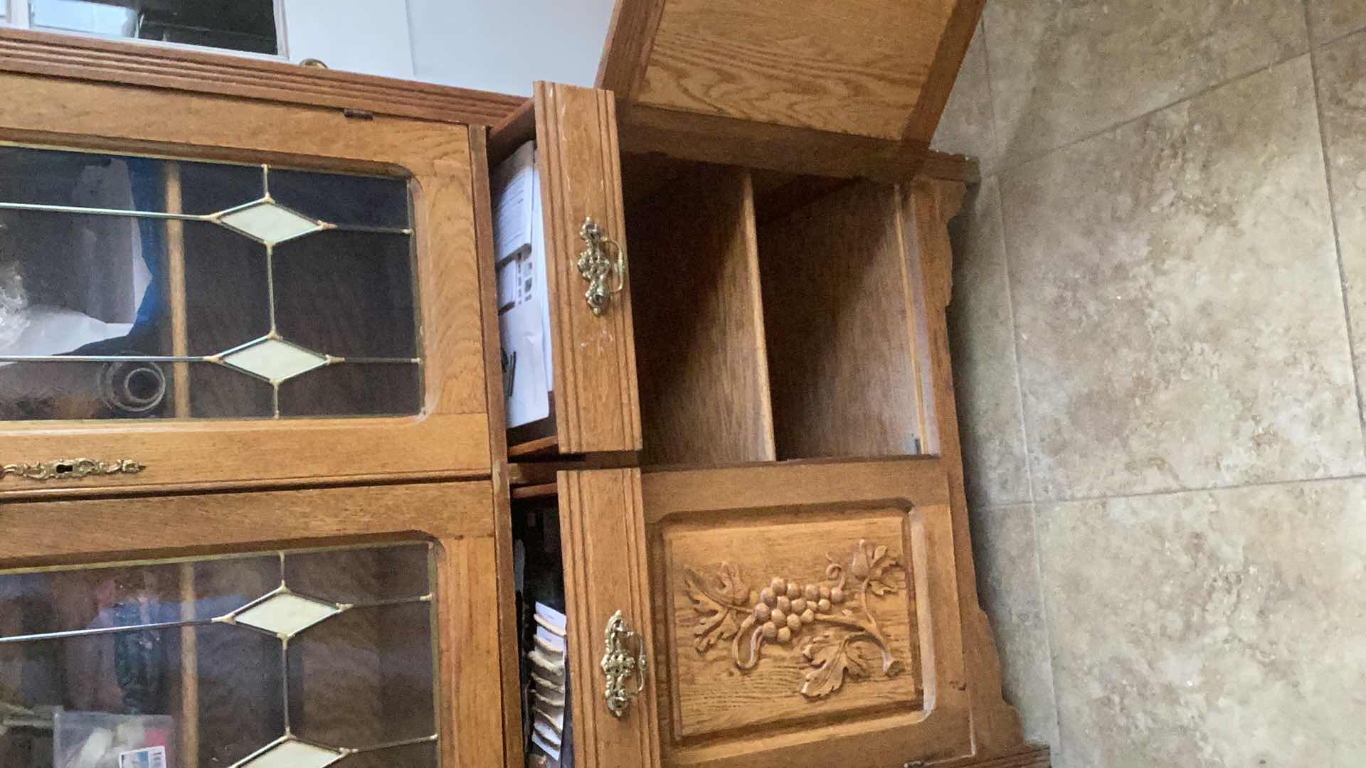 Photo 1 of VINTAGE CHINA CABINET 42” X 19” H 75” CONTENTS NOT INCLUDED