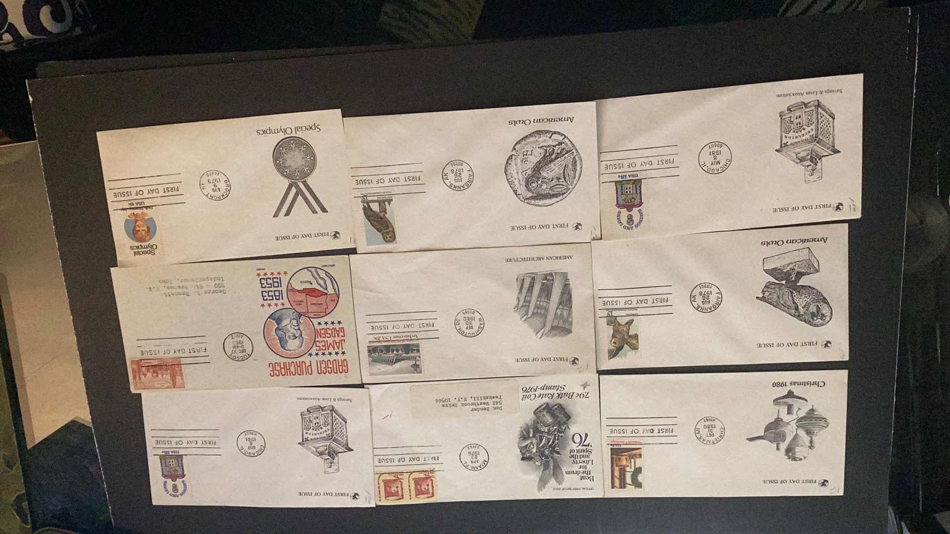 Photo 1 of FIRST DAY OF ISSUE U.S. STAMPS 1950’S THRU 1980’S