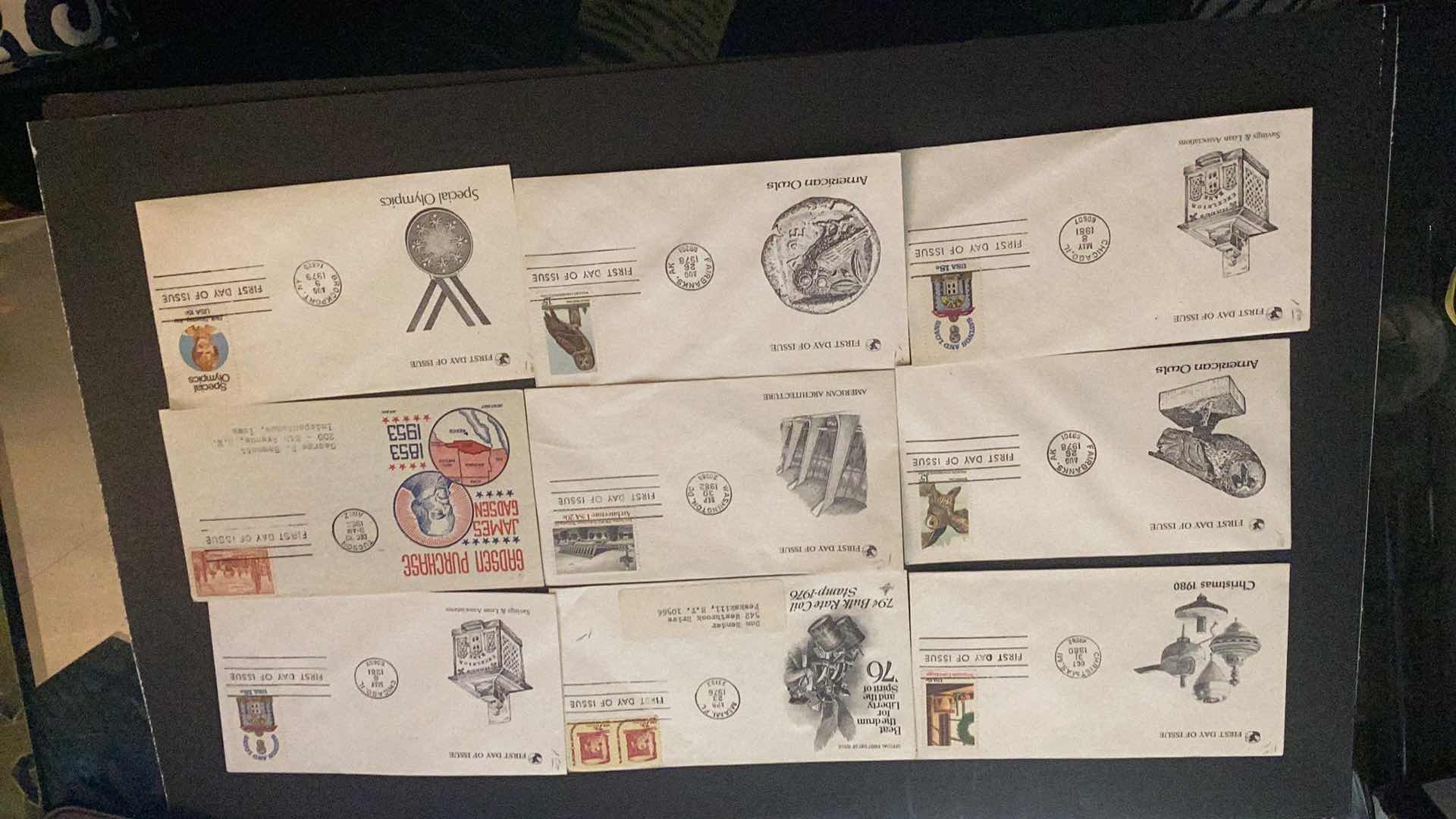 Photo 1 of FIRST DAY OF ISSUE U.S. STAMPS 1950’S THRU 1980’S