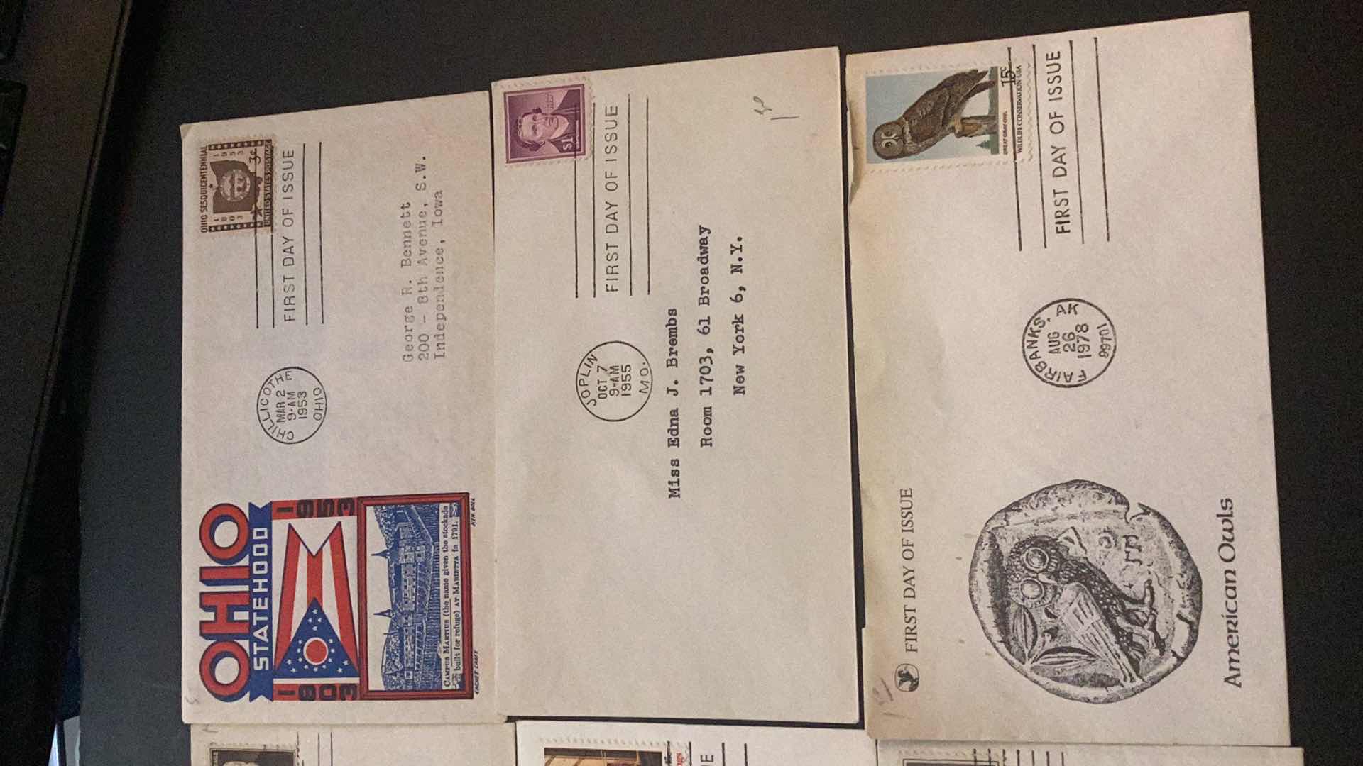 Photo 1 of FIRST DAY OF ISSUE STAMPS 1940’S THRU 1980’S