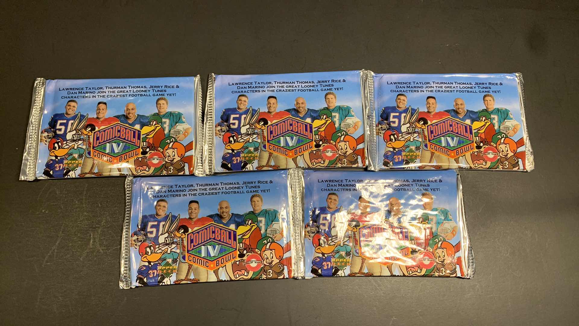 Photo 1 of LOT OF 5 COMICBALL COMIC BOWL LOONEY TUNES CARD PACKS