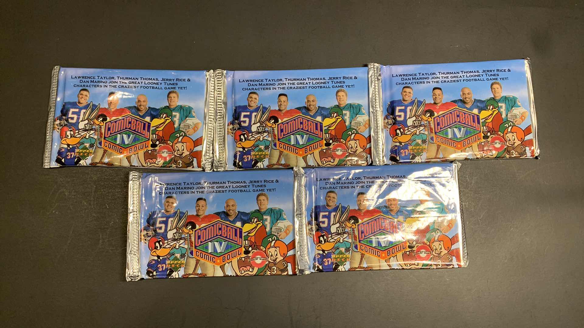 Photo 1 of LOT OF 5 COMICBALL COMIC BOWL LOONEY TUNES CARD PACKS
