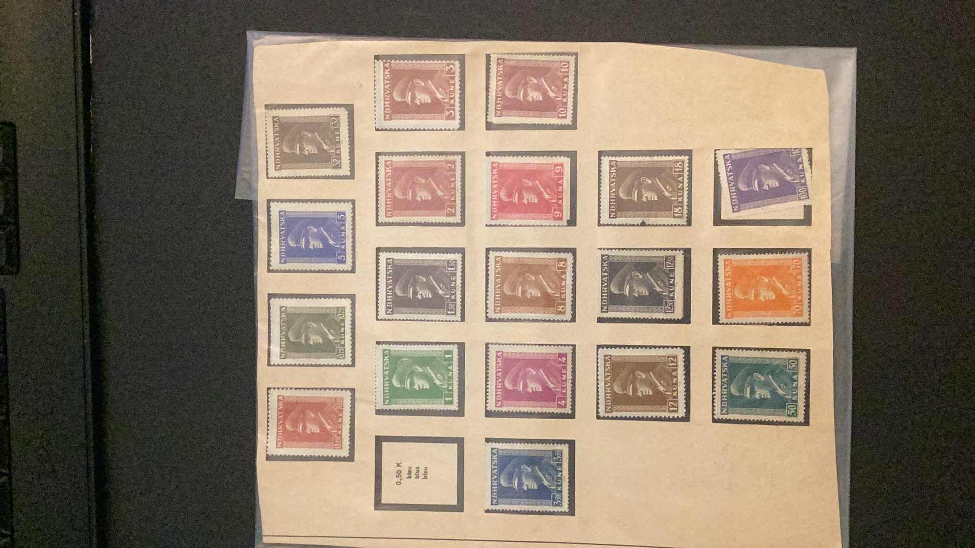 Photo 1 of CROTIA 1943 ANTE PAVELIC STAMP SET