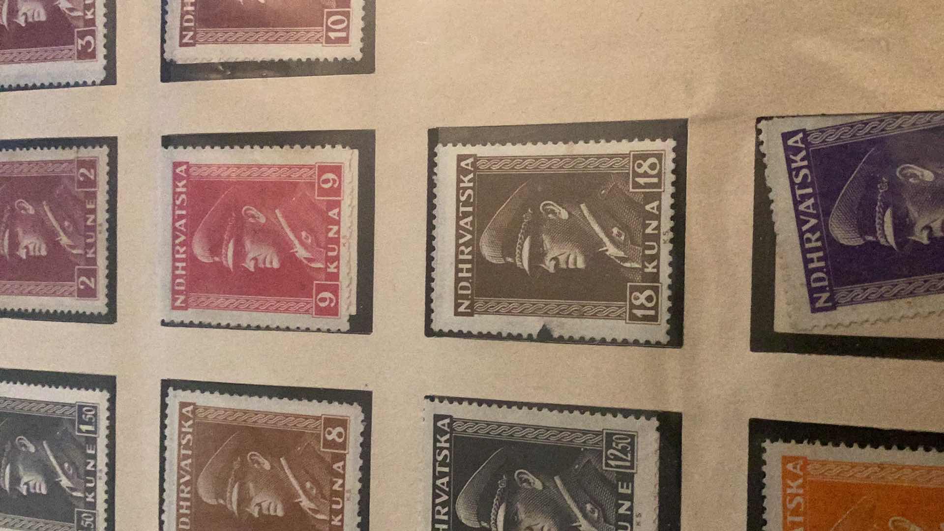 Photo 2 of CROTIA 1943 ANTE PAVELIC STAMP SET