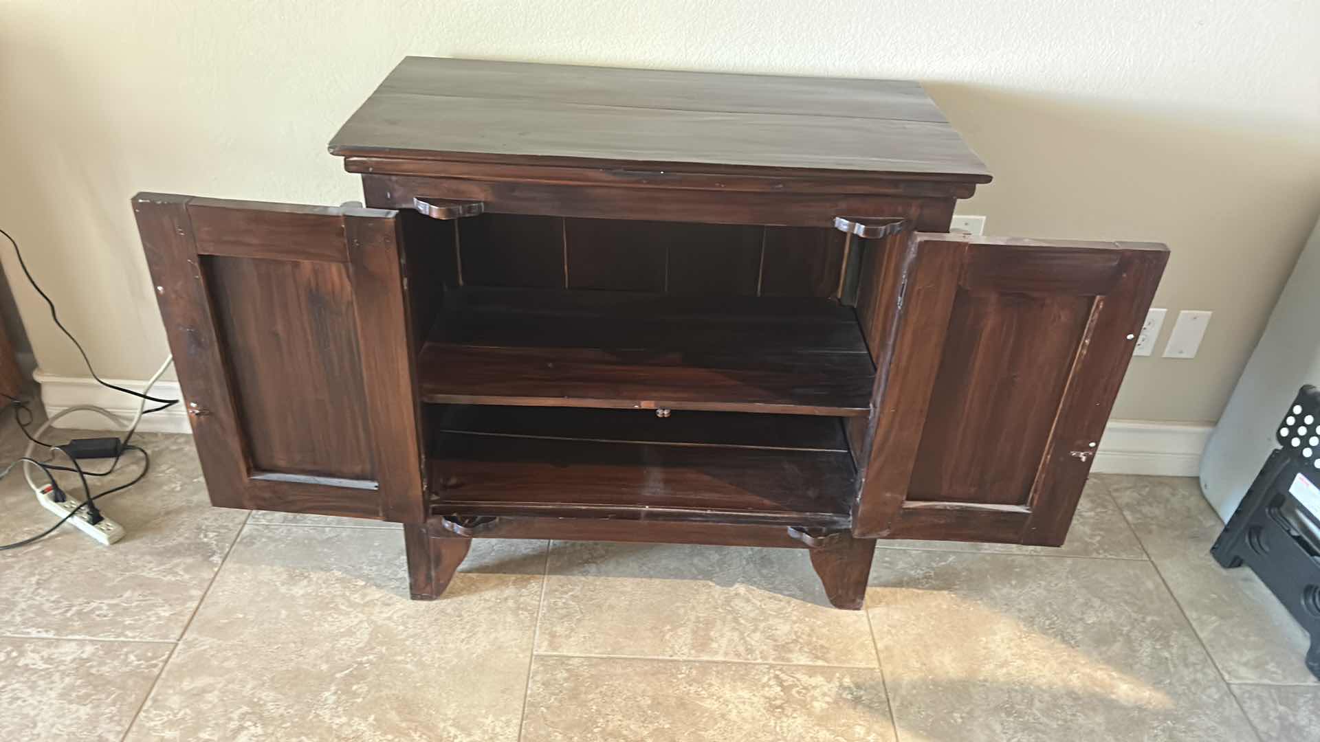 Photo 1 of ASIAN INSPIRED WOOD CABINET 35” x 18 1/2 x H34”