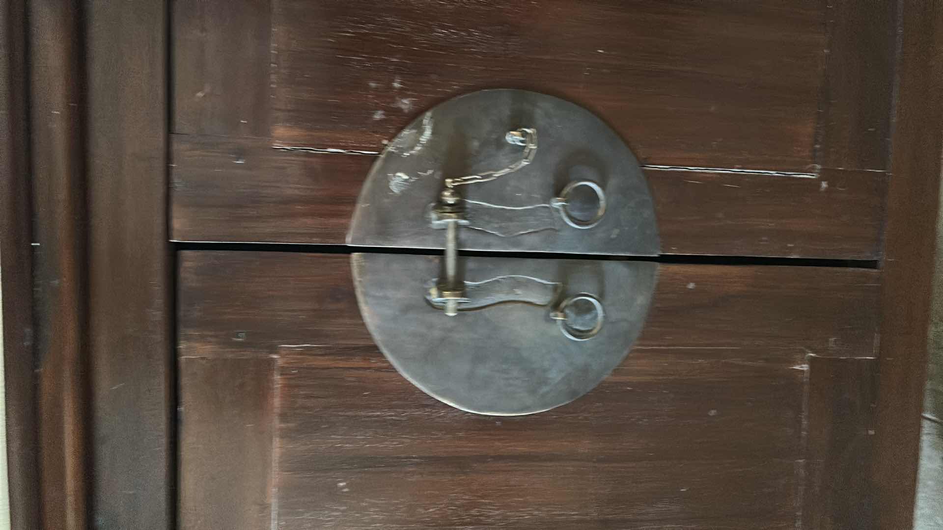 Photo 1 of ASIAN INSPIRED WOOD CABINET 35” x 18 1/2 x H34”