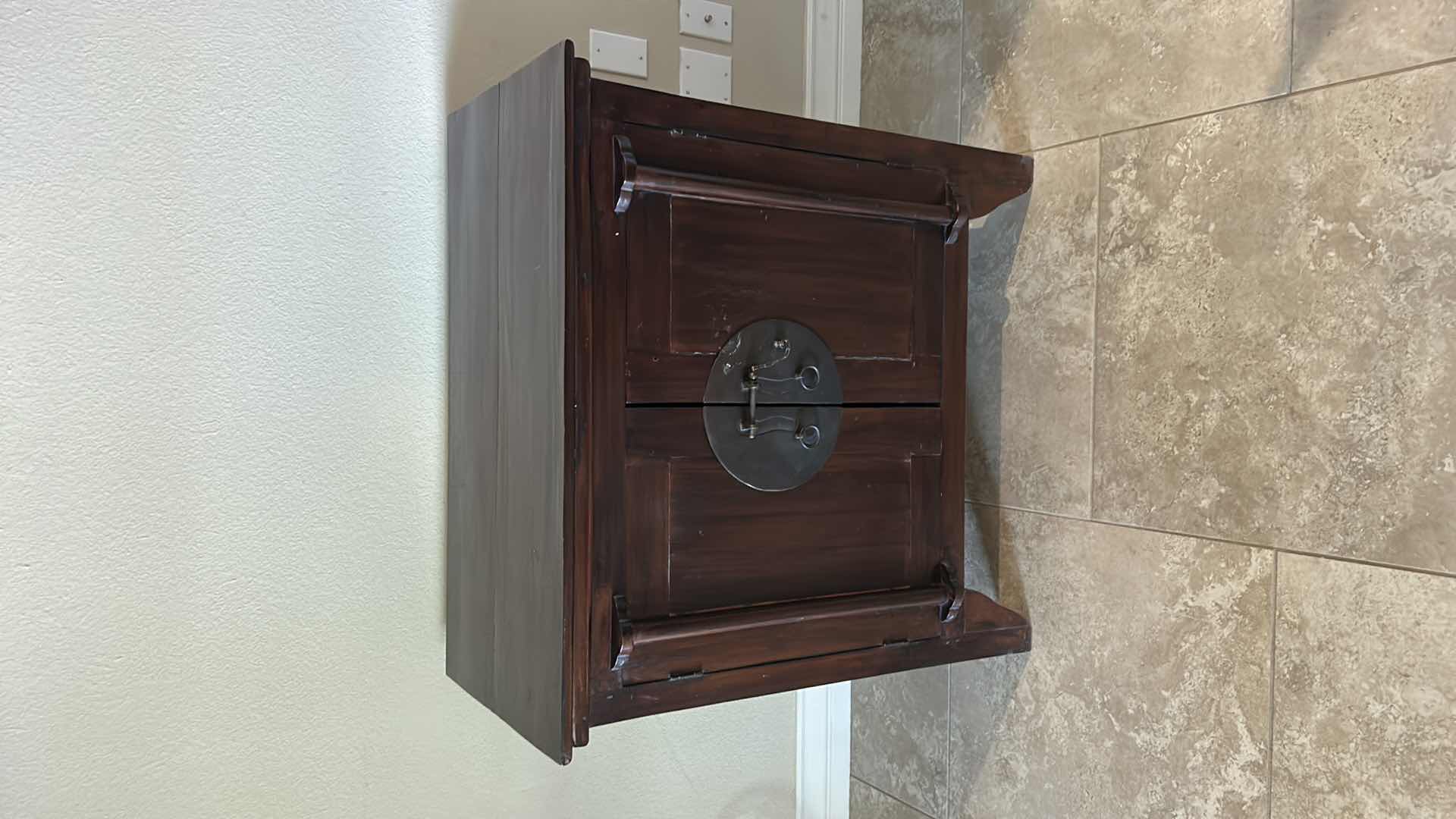 Photo 1 of ASIAN INSPIRED WOOD CABINET 35” x 18 1/2 x H34”