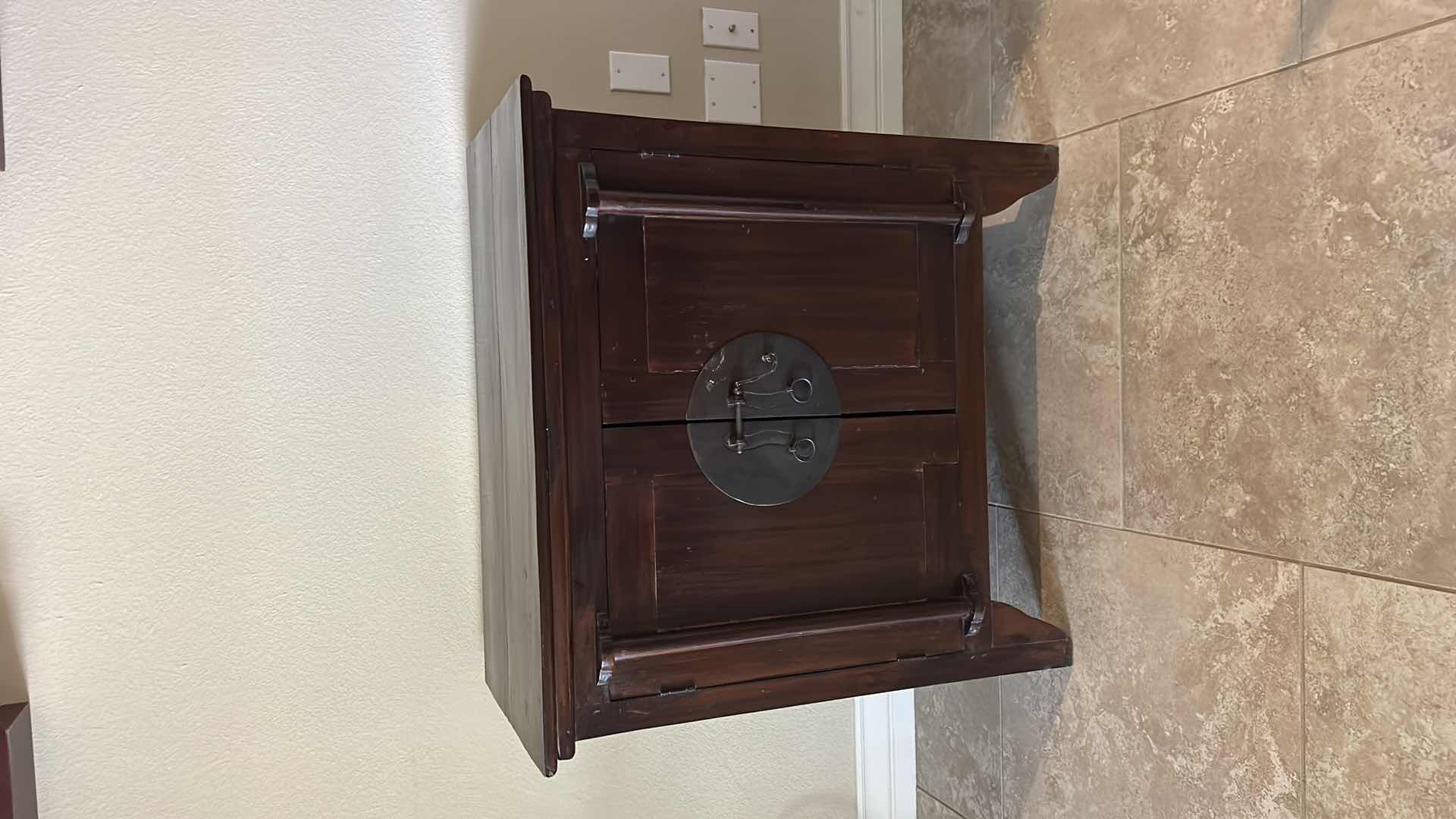 Photo 1 of ASIAN INSPIRED WOOD CABINET 35” x 18 1/2 x H34”