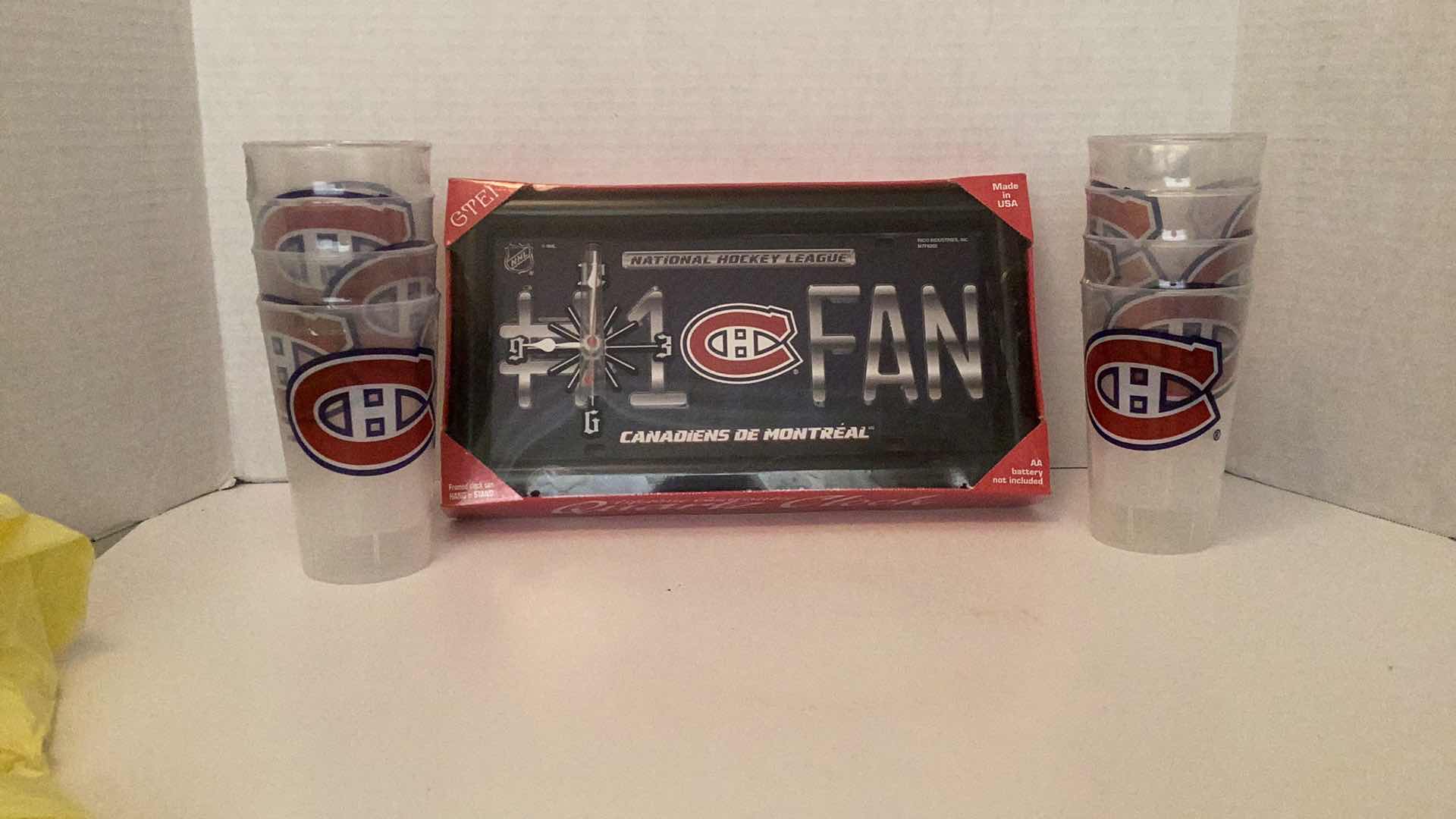 Photo 2 of CANADIANS MONTREAL CLOCK AND TUMBLERS