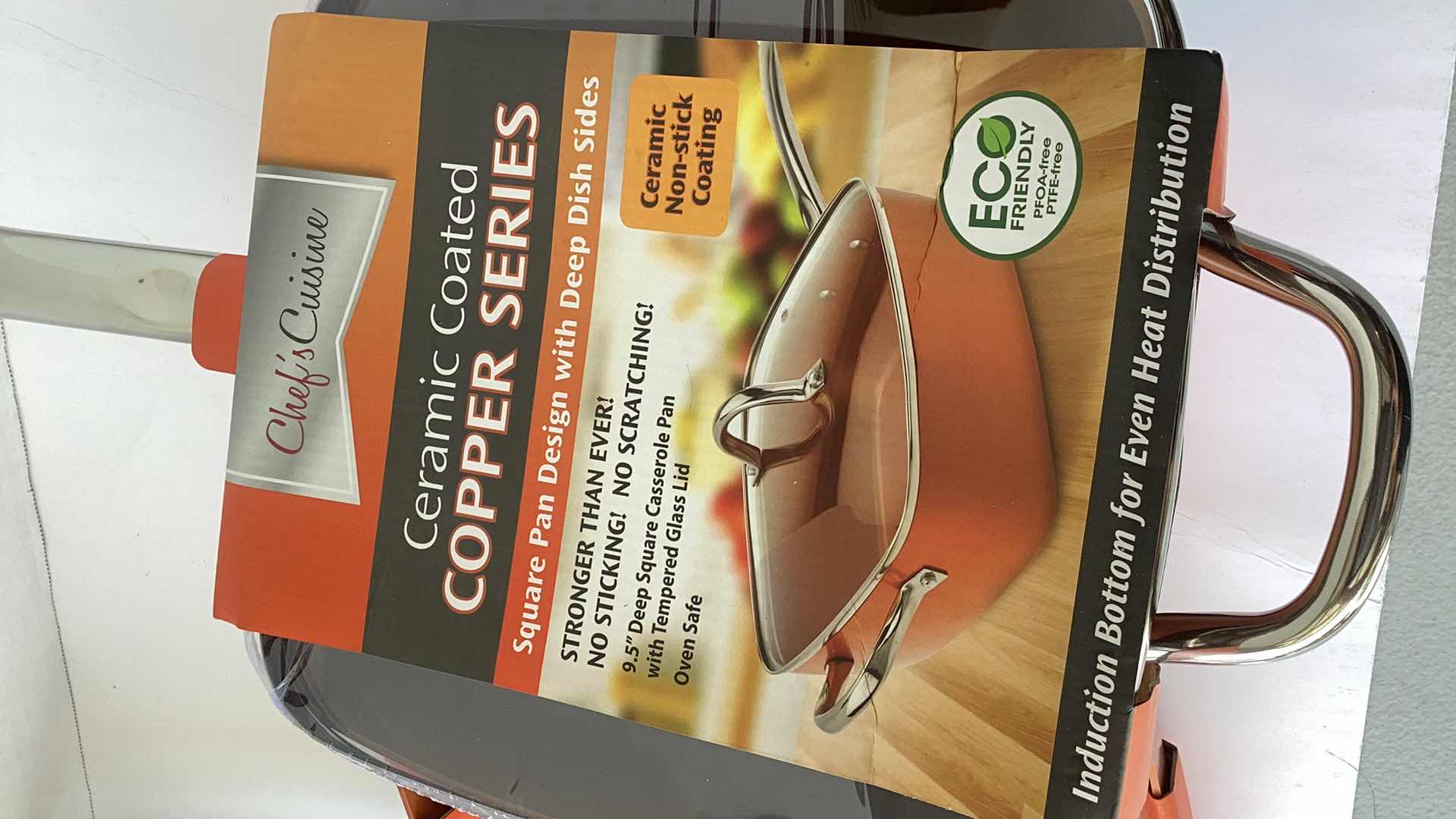 Photo 1 of CHEF’S CUISINE CERAMIC COATED COPPER COOKWARE BRAND NEW