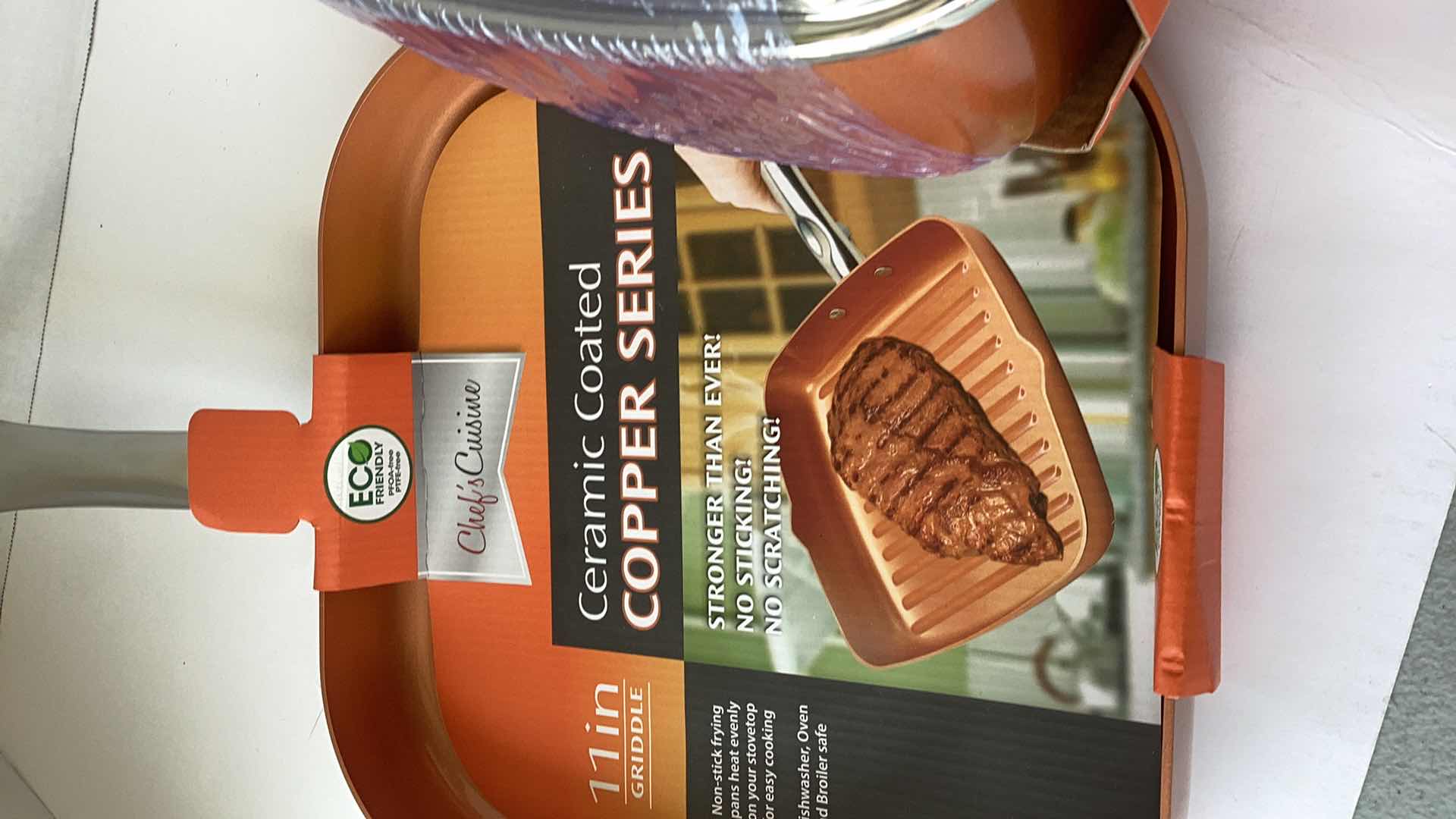 Photo 1 of CHEF’S CUISINE CERAMIC COATED COPPER COOKWARE BRAND NEW