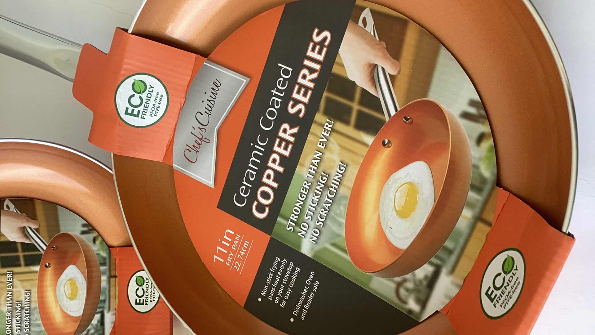 Photo 1 of CHEF’S CUISINE CERAMIC COATED COPPER COOKWARE BRAND NEW