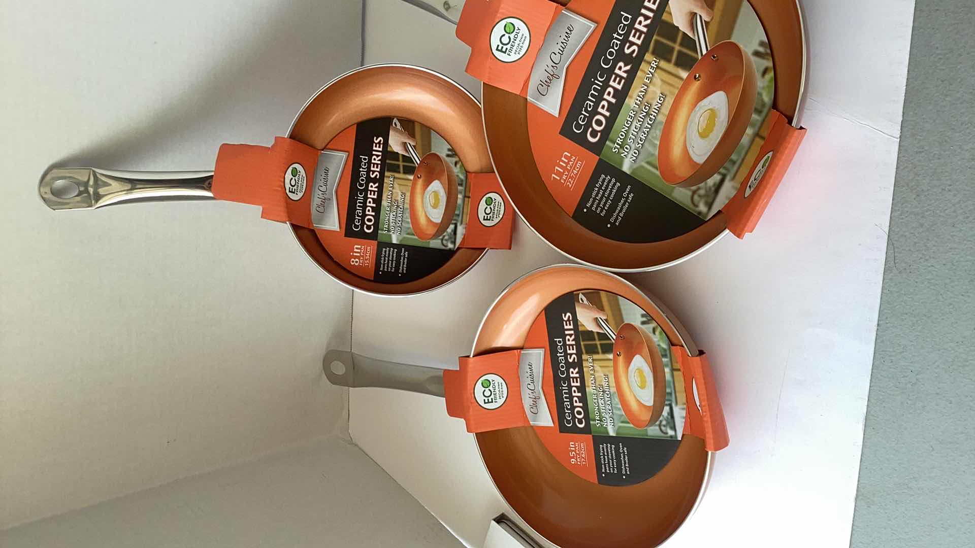 Photo 1 of CHEF’S CUISINE CERAMIC COATED COPPER COOKWARE BRAND NEW