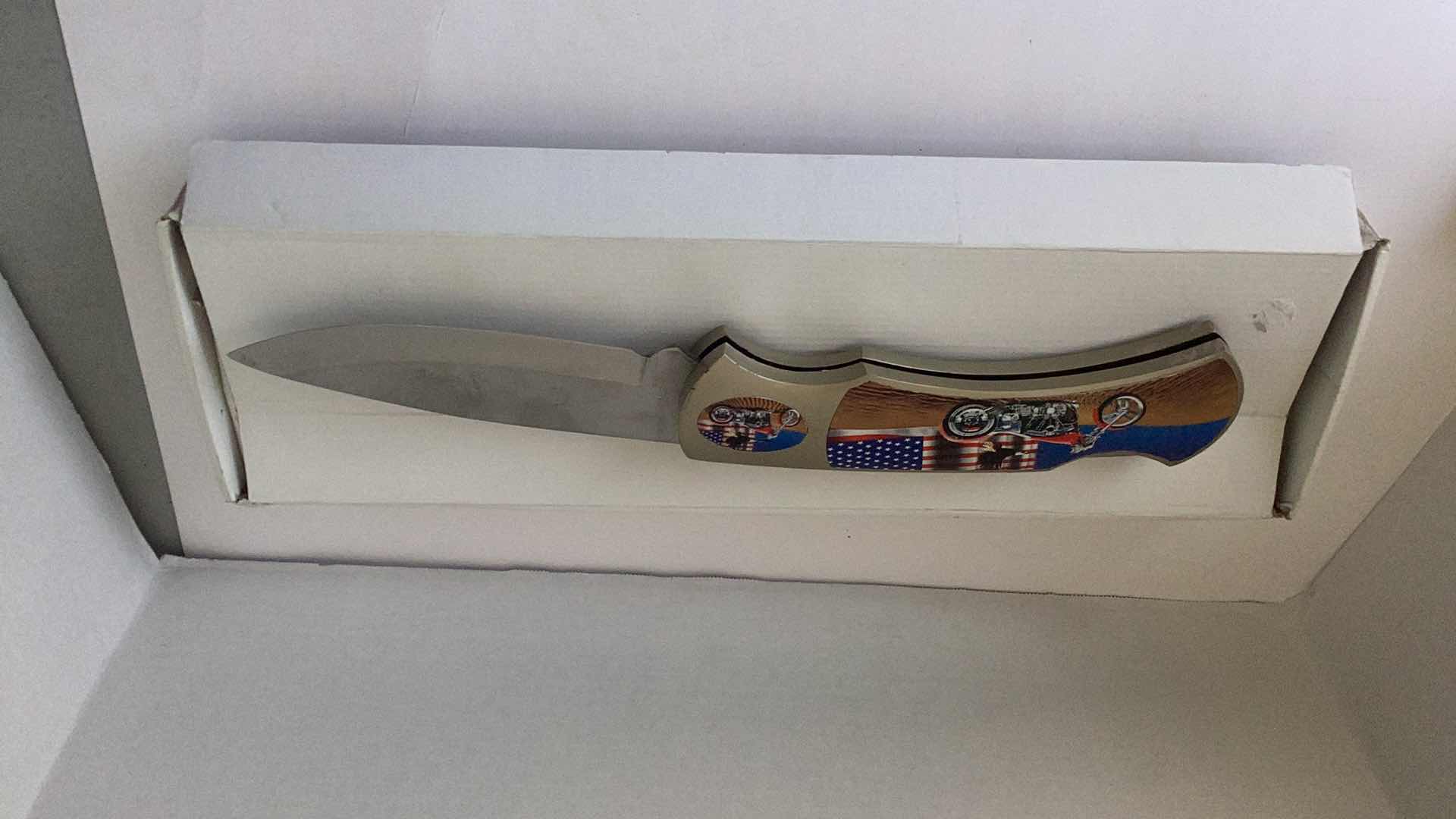 Photo 1 of EXTRA LARGE FOLDING KNIFE 17” LONG WHEN OPEN WITH STAND