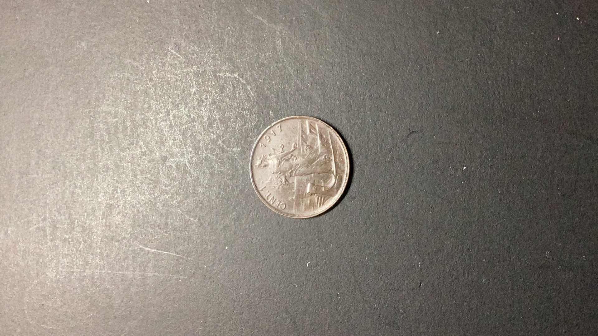 Photo 1 of ITALY-1917 CENTESIMO $25