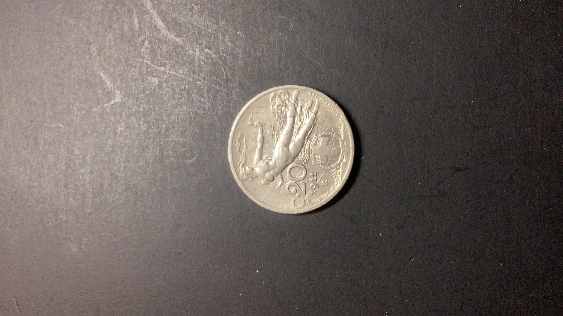 Photo 2 of ITALY-1911 20 CENTESIMI $15