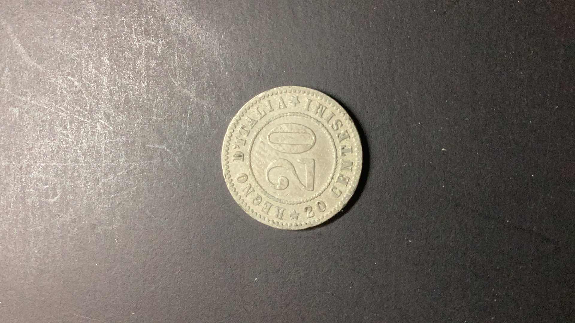 Photo 1 of ITALY-1894 20 CENTESIMI $12