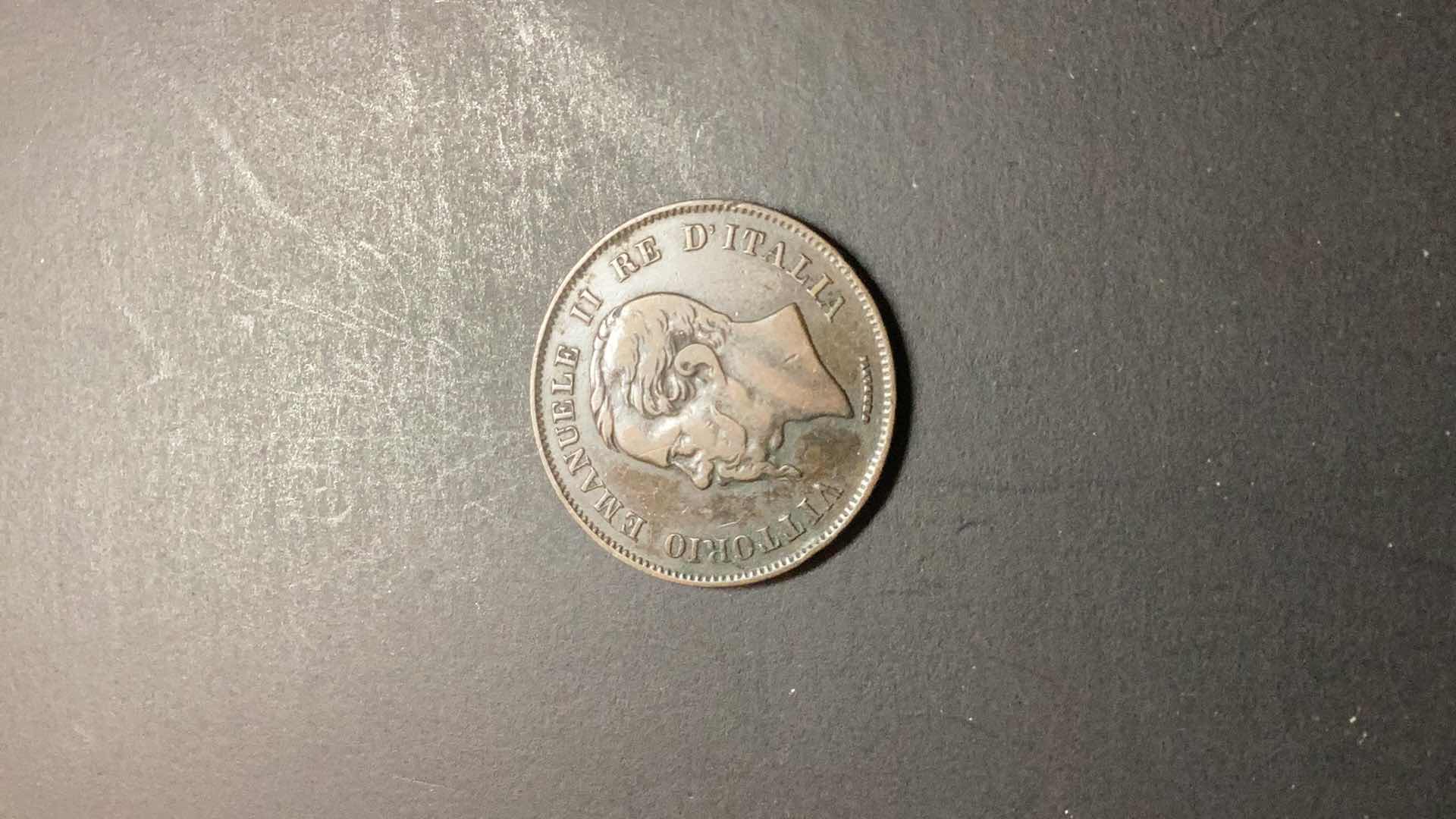 Photo 1 of ITALY-1891 5 CENTESIMI $25