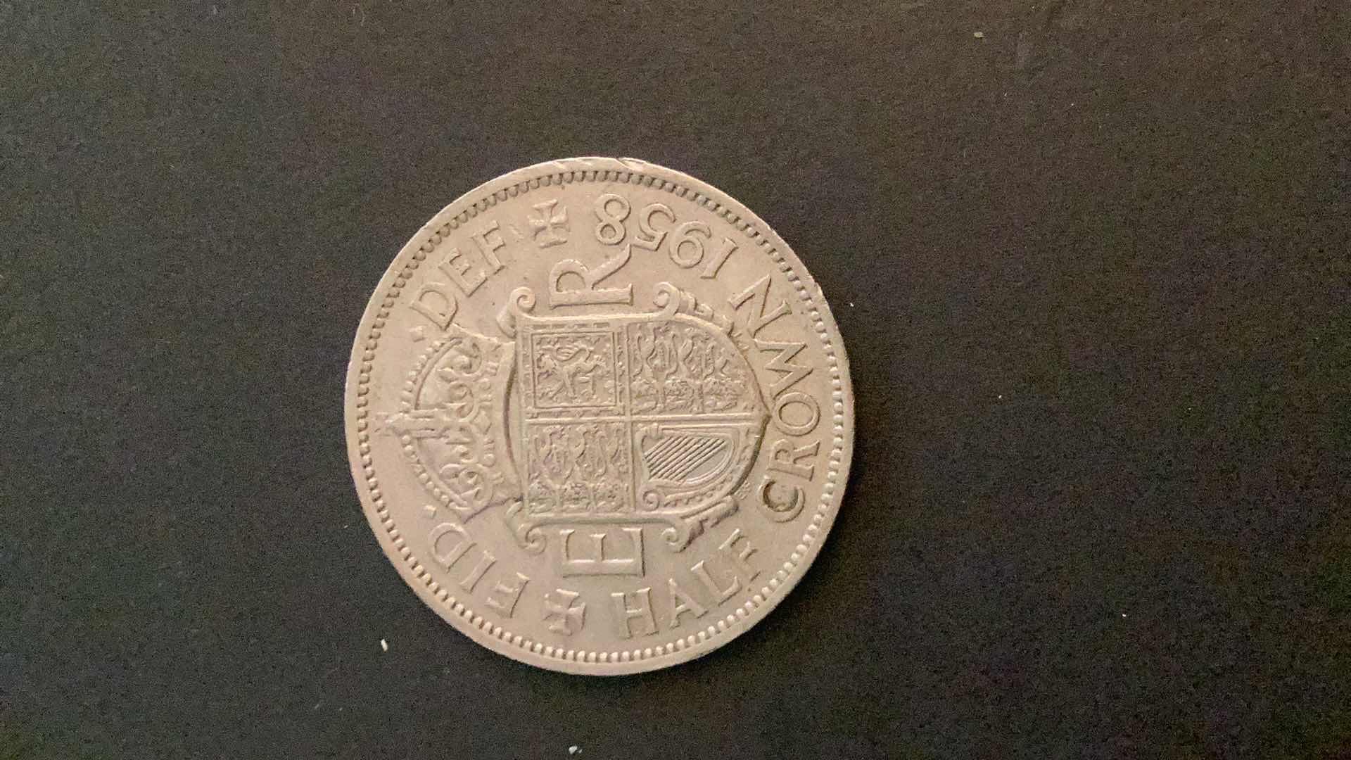 Photo 1 of GREAT BRITAIN 1958 1/2 CROWN