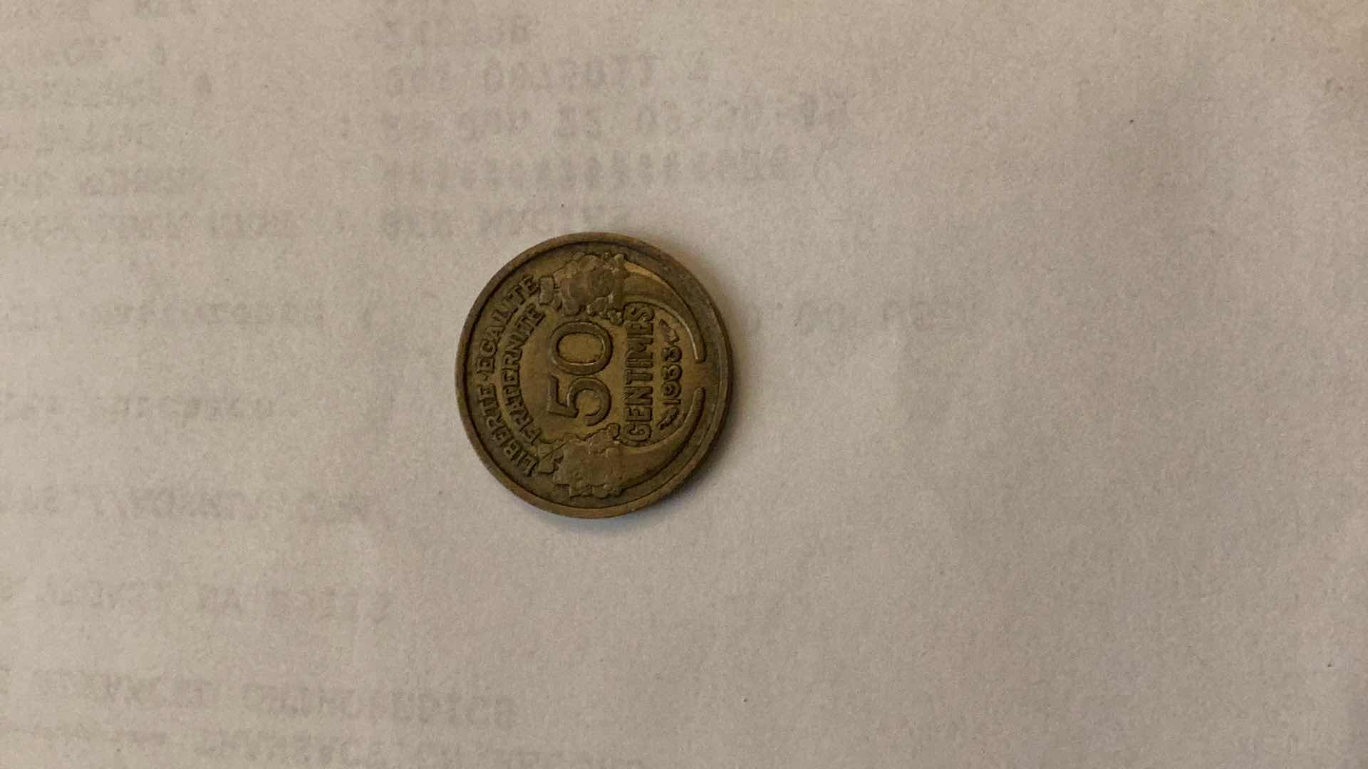 Photo 2 of FRANCE 1933 50 CENTIMES