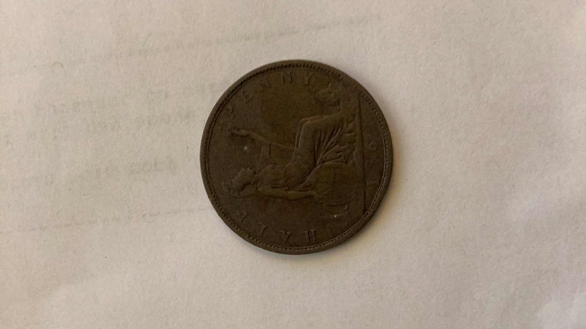 Photo 1 of GREAT BRITAIN 1861 1/2 PENNY