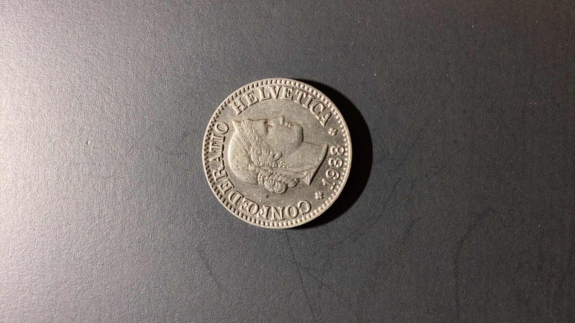 Photo 1 of 1938 SWITZERLAND 10 RAPPEN