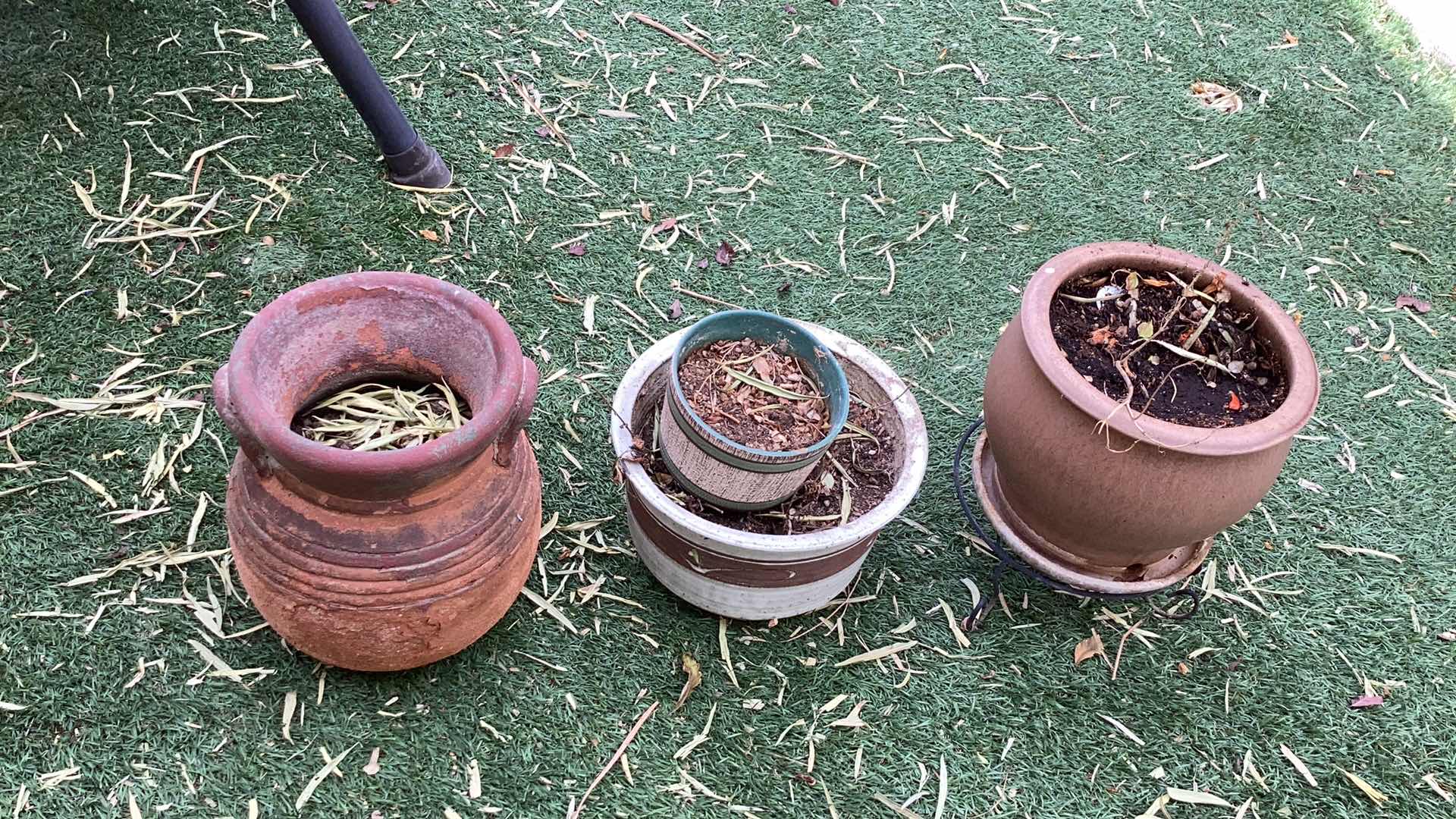 Photo 1 of 4 ASSORTED GARDENING POTS