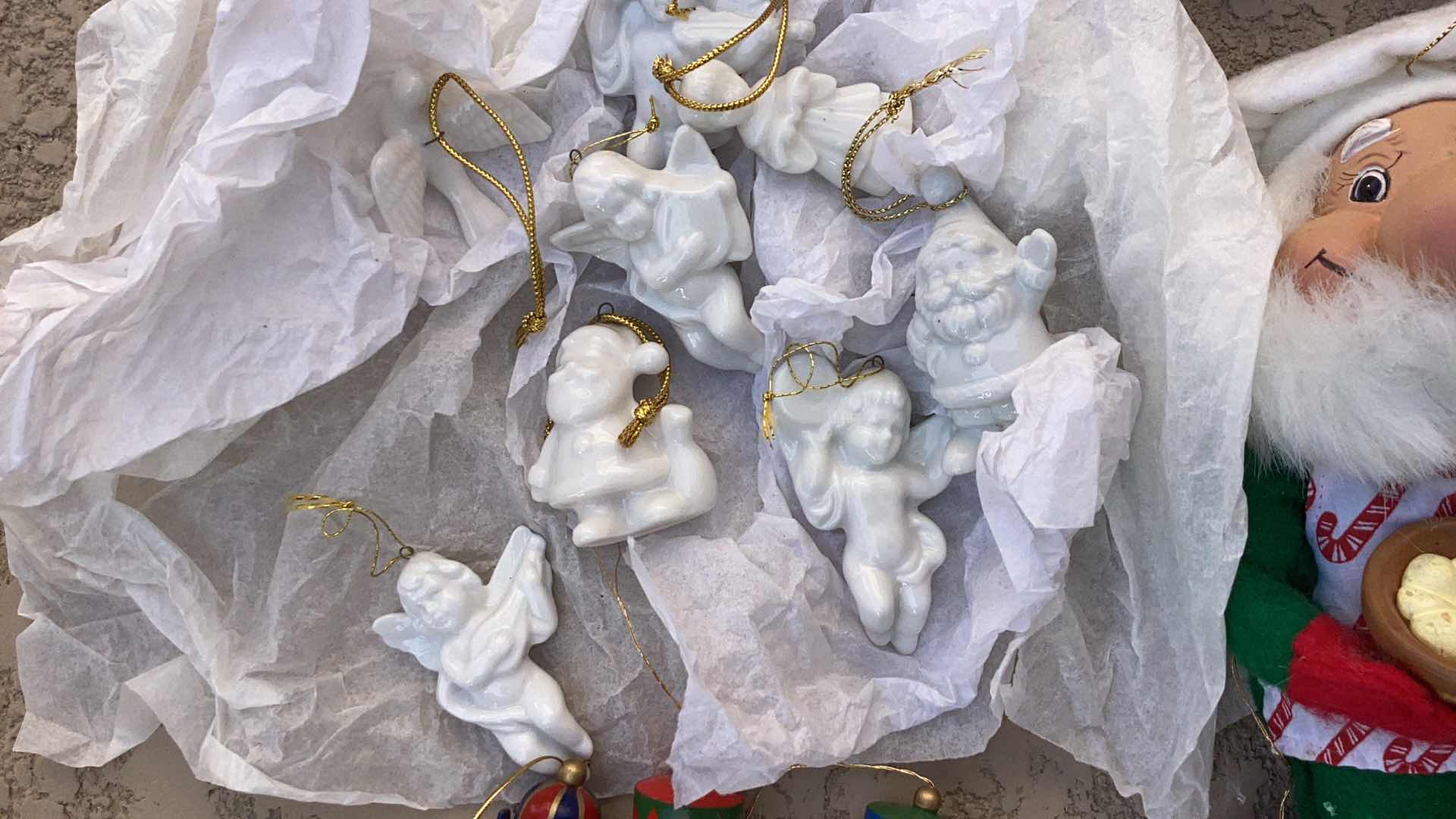 Photo 6 of ASSORTED CHRISTMAS ORNAMENTS AND WOODEN HORSE