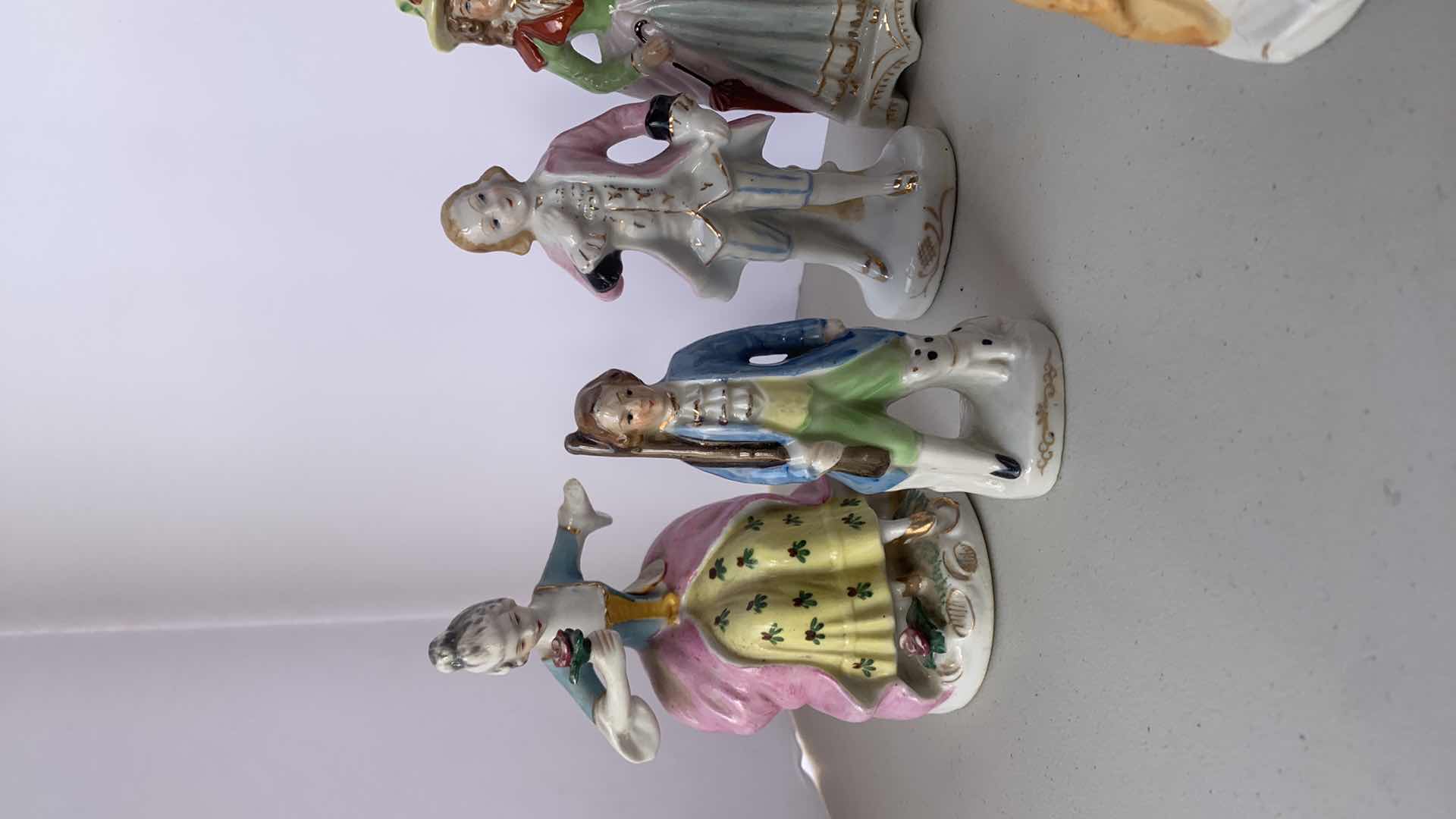 Photo 1 of 11 PORCELAIN FIGURINES, TALLEST H 8.5”