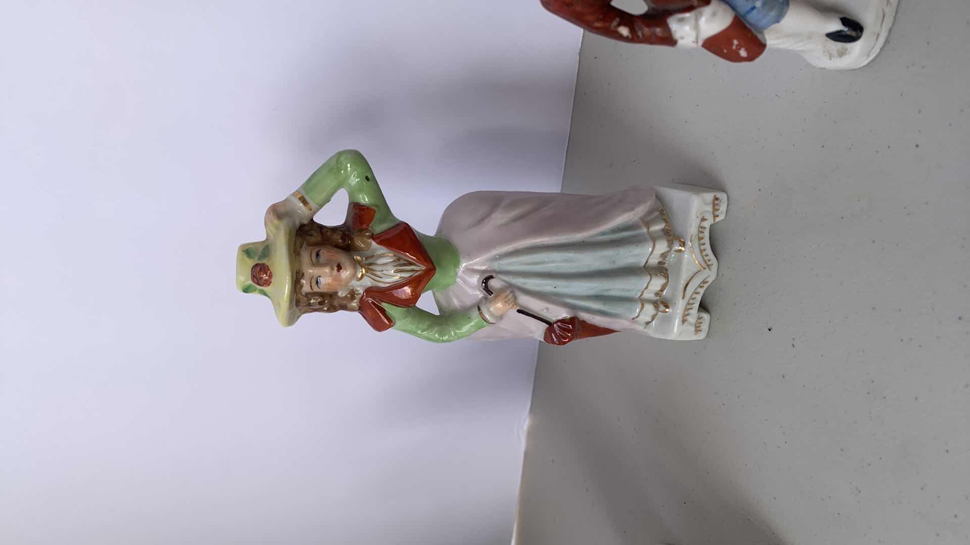 Photo 1 of 11 PORCELAIN FIGURINES, TALLEST H 8.5”