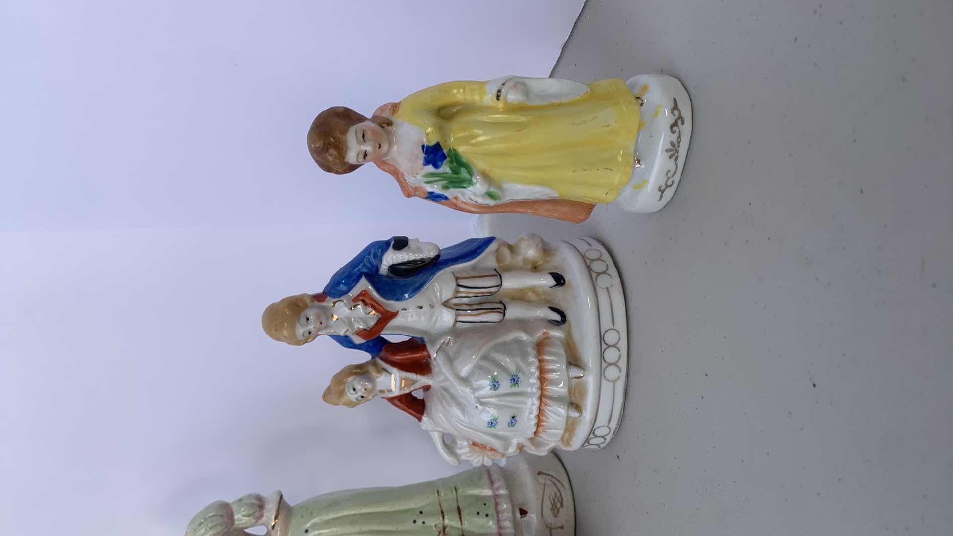 Photo 1 of 11 PORCELAIN FIGURINES, TALLEST H 8.5”