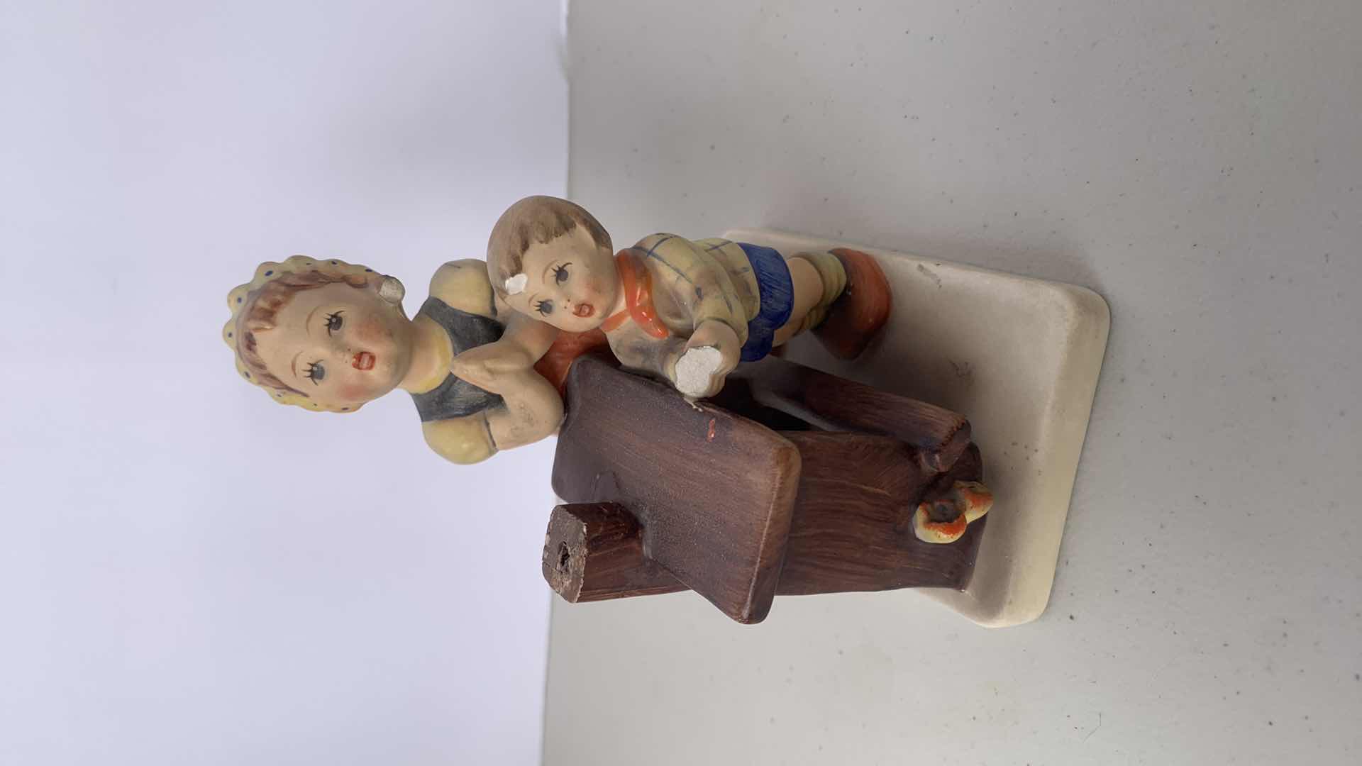 Photo 1 of 7 HANDPAINTED PORCELAIN COLLECTIBLE FIGURINES, ( TALLEST  H 9”)