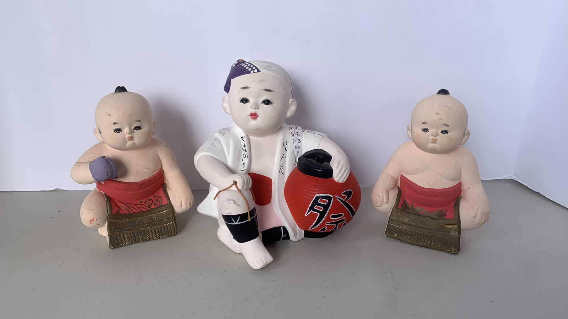 Photo 1 of 4 HANDPAINTED PORCELAIN JAPANESE FIGURES