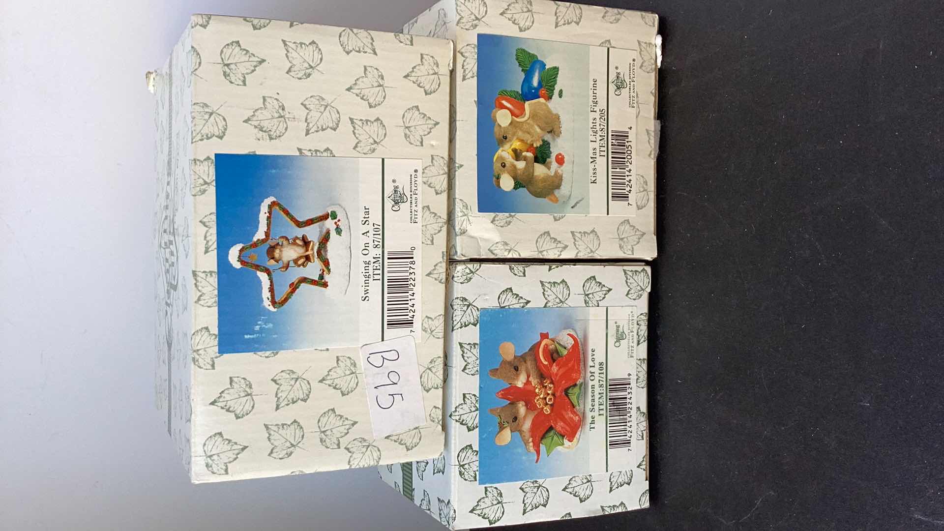 Photo 1 of CHRISTMAS TAILS SET OF 3 MOUSE FIGURES