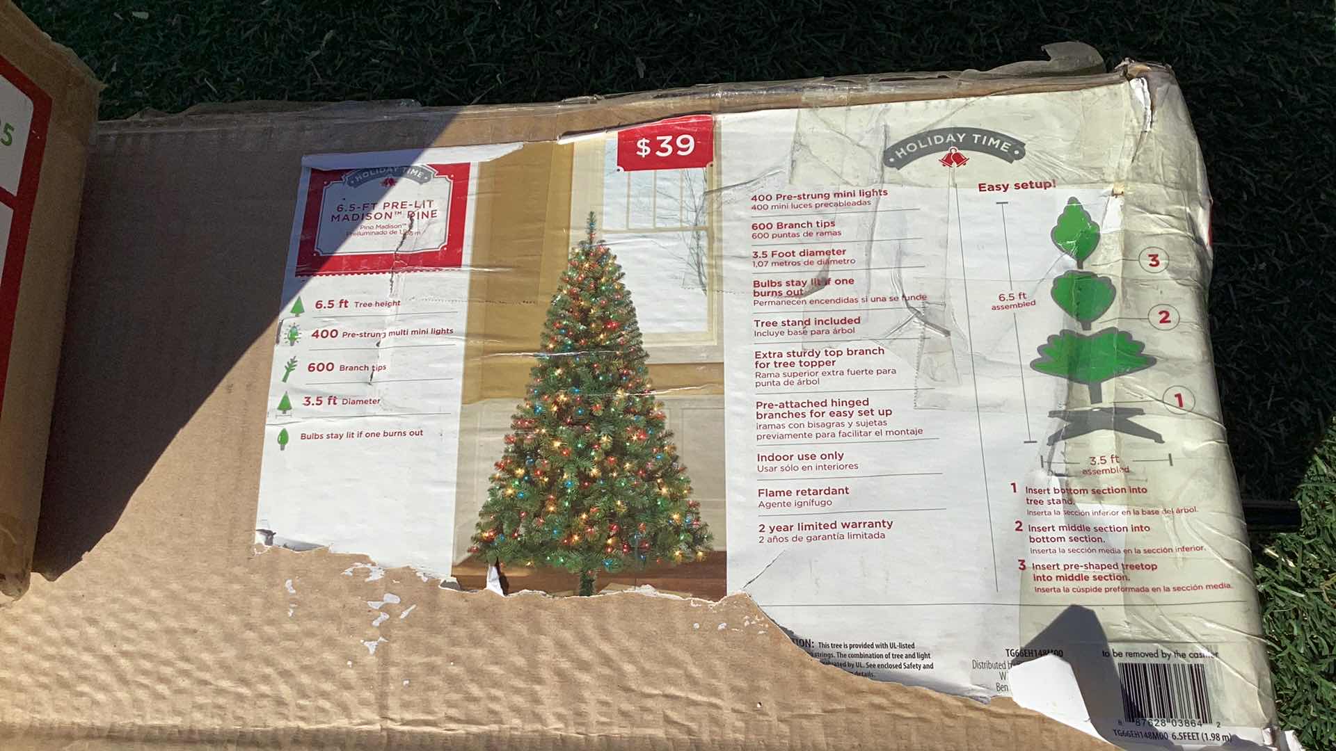 Photo 1 of 2 CHRISTMAS TREES 4' AND 6.5' TALL