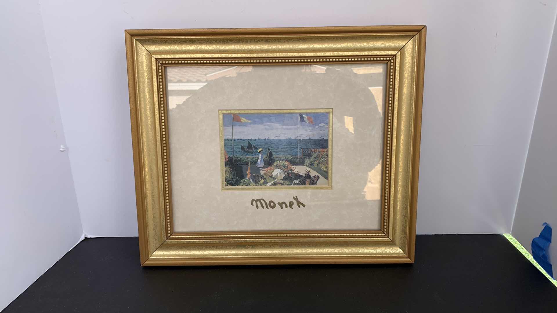Photo 1 of ARTWORK, 2 GOLD FRAMED PRINTS, MONET AND PISSAR0, 13” x 11”