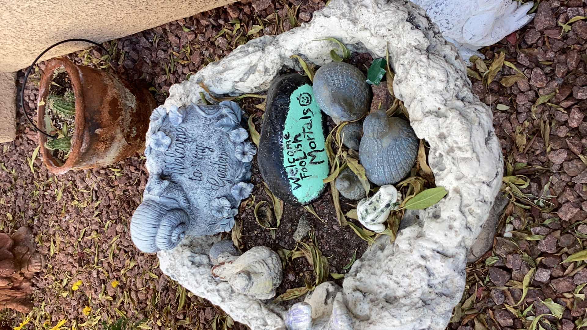 Photo 1 of ASSORTED STONE GARDEN ITEMS