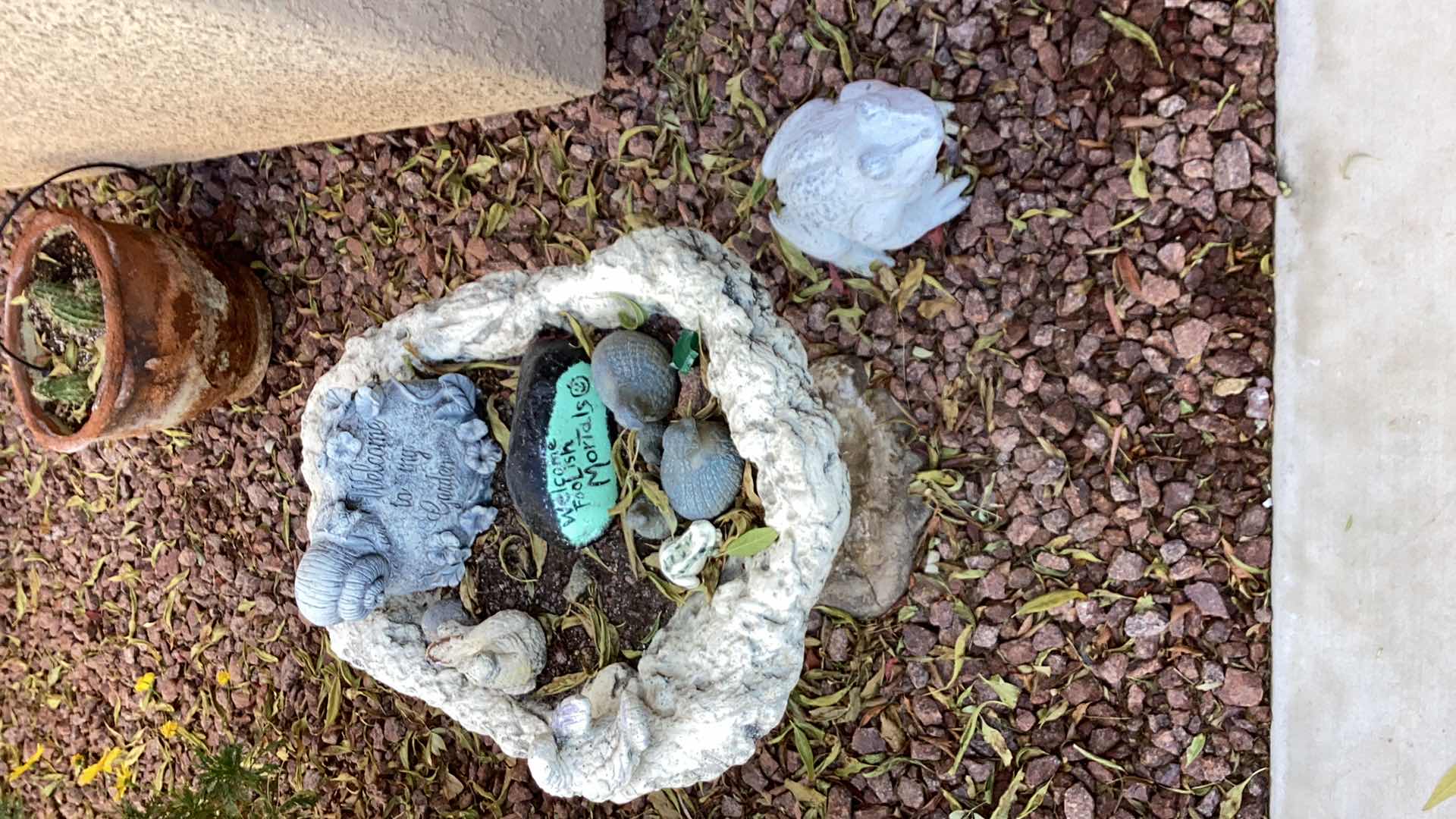 Photo 1 of ASSORTED STONE GARDEN ITEMS