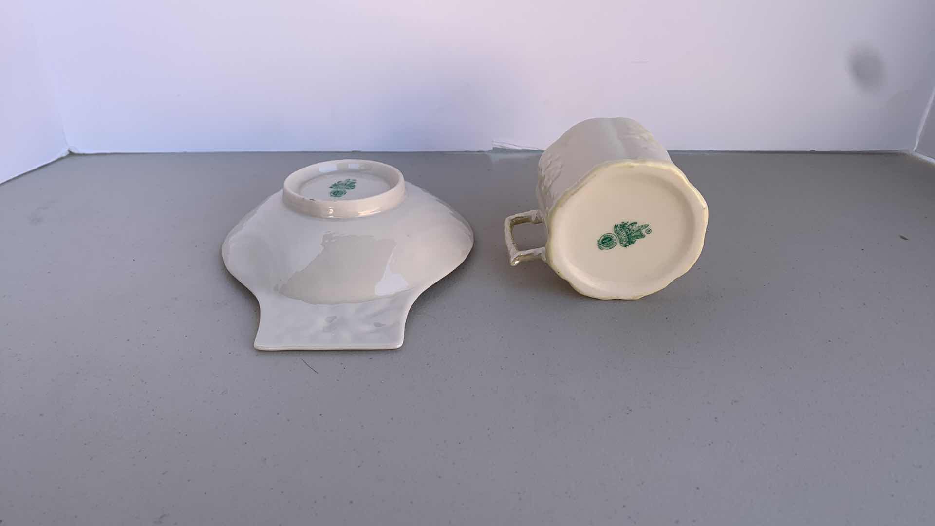 Photo 1 of BELLEEK CLAMSHELL TEACUP IRELAND PORCELAIN SAUCER